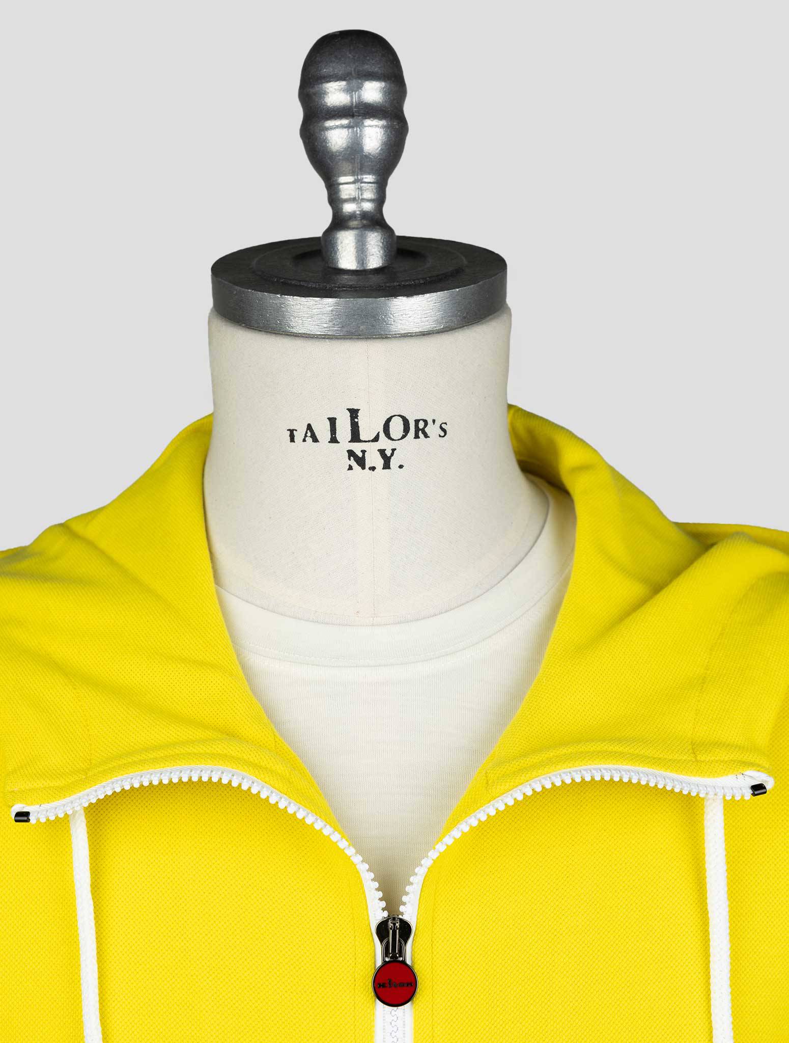 Kiton Yellow Cotton Shirt — view 4