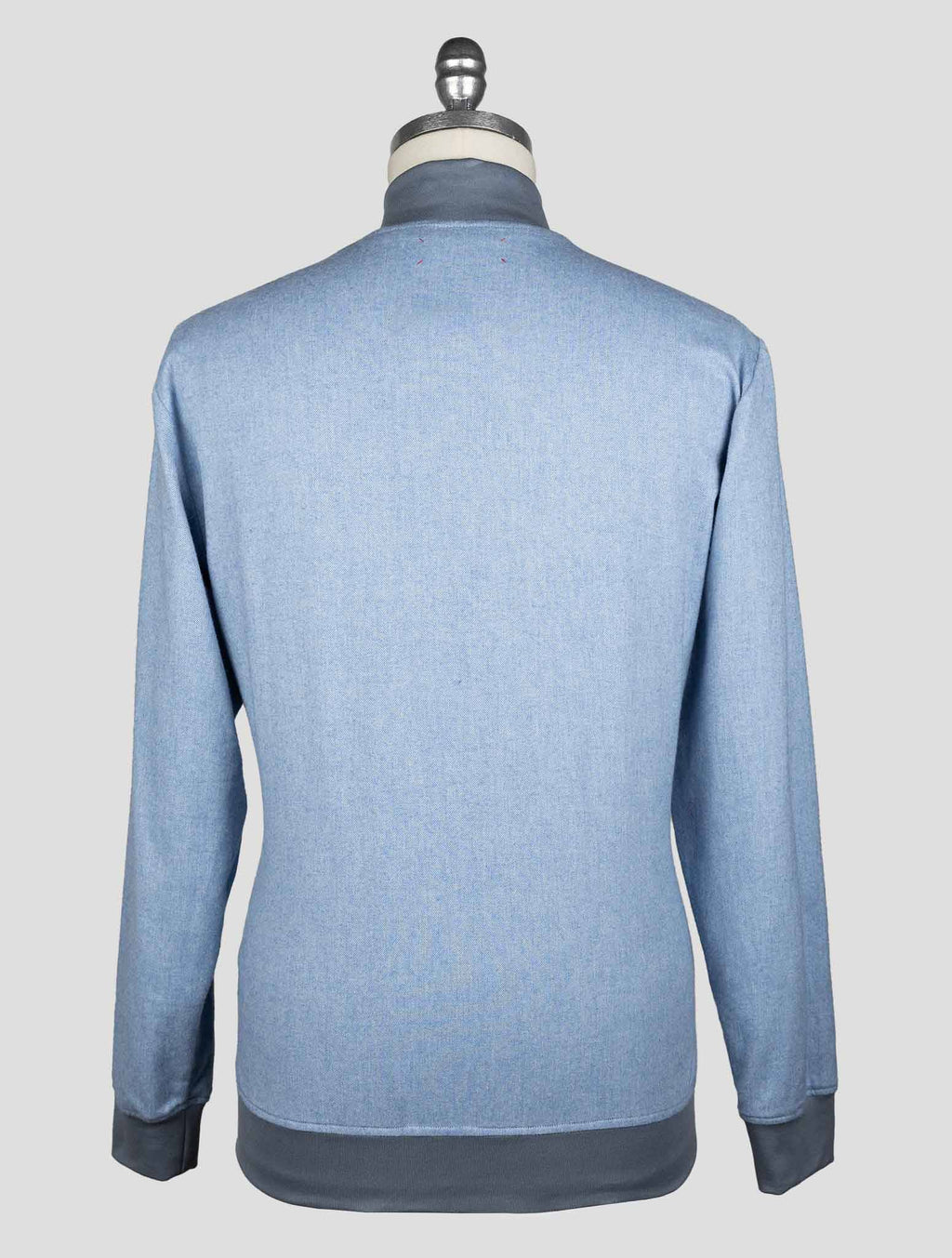 Kiton Light Blue Cotton Coat B-One Kcz28 - view 5