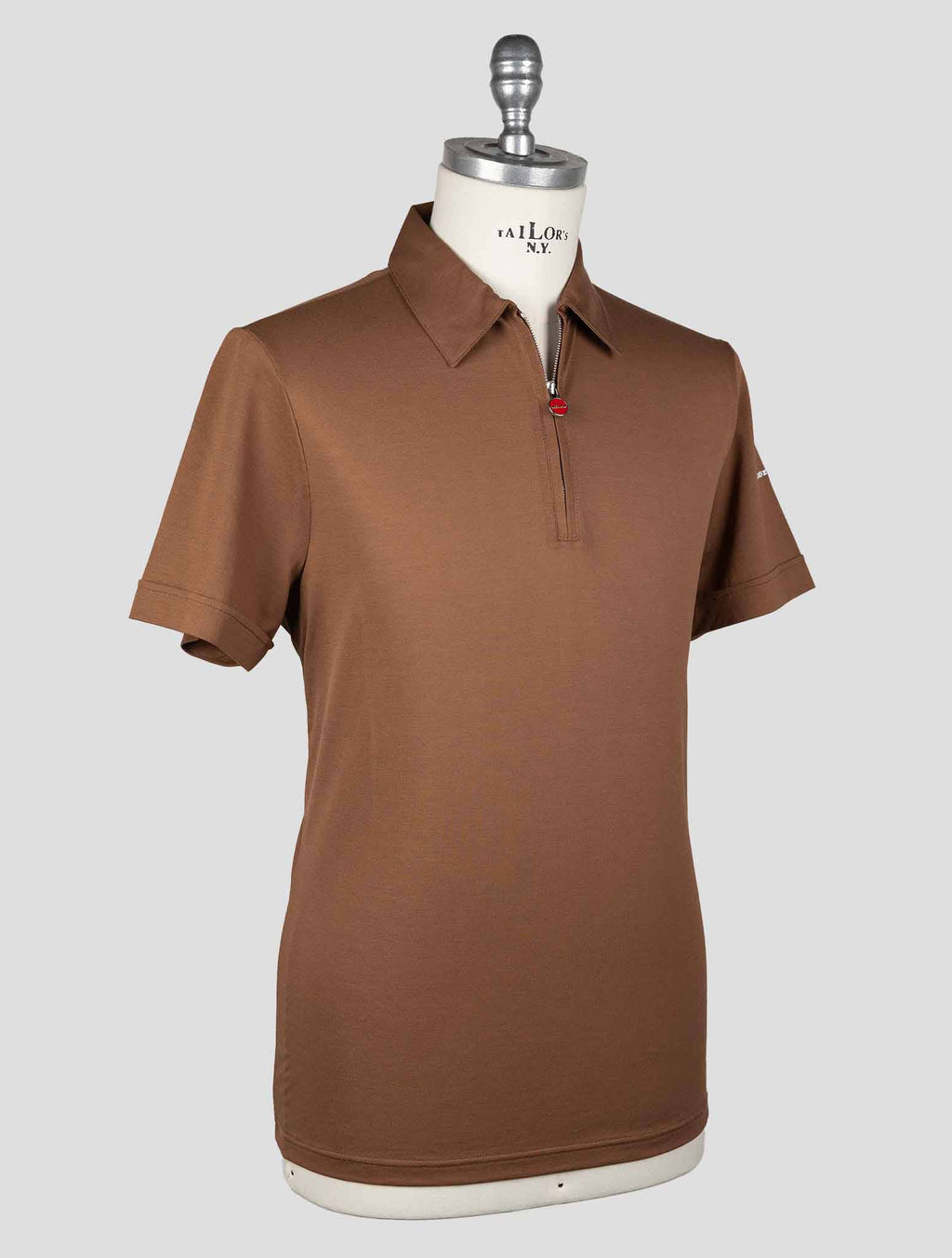 Kiton Brown Cotton Polo Kmz28 - view 2