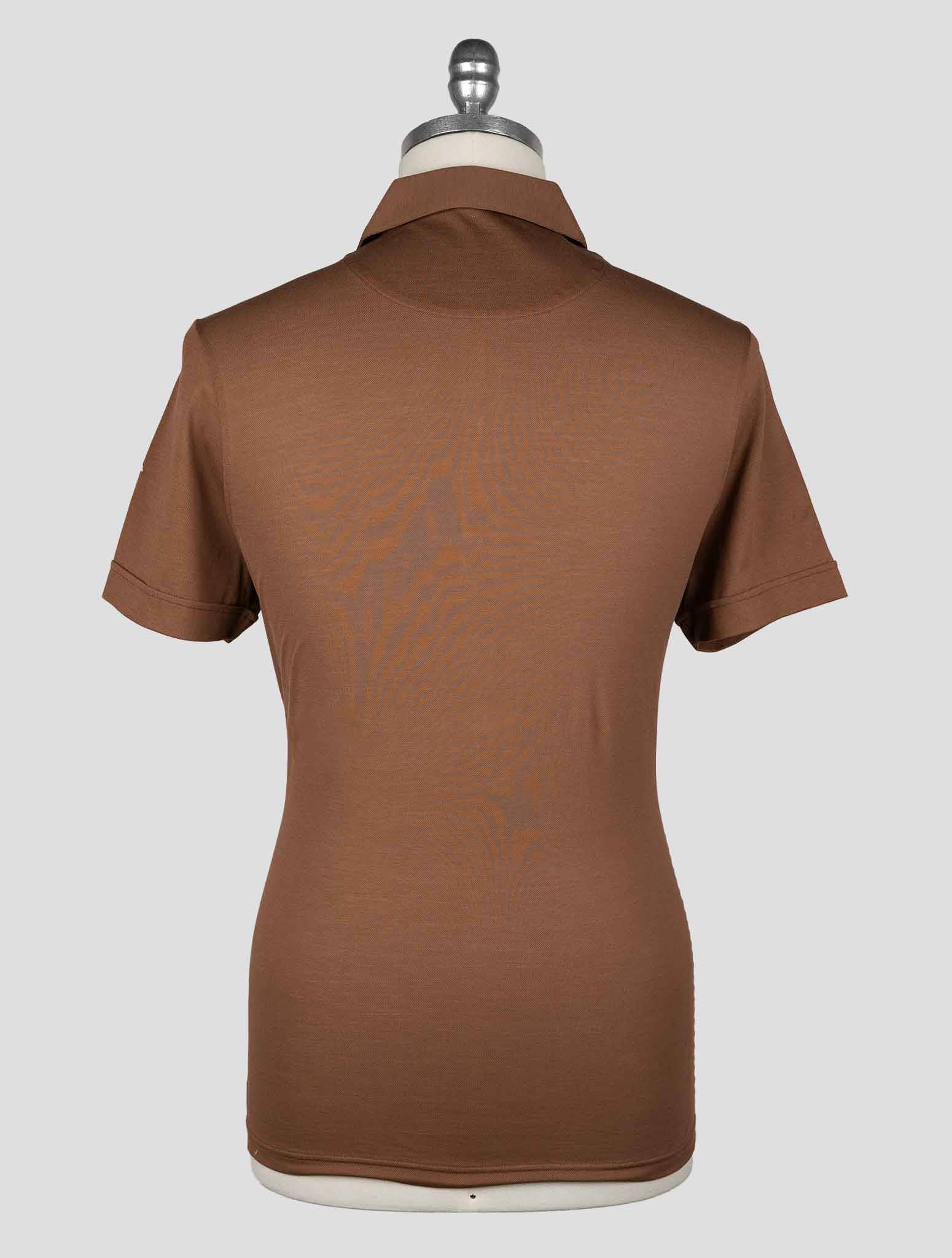 Kiton Brown Cotton Polo Kmz28 - view 3