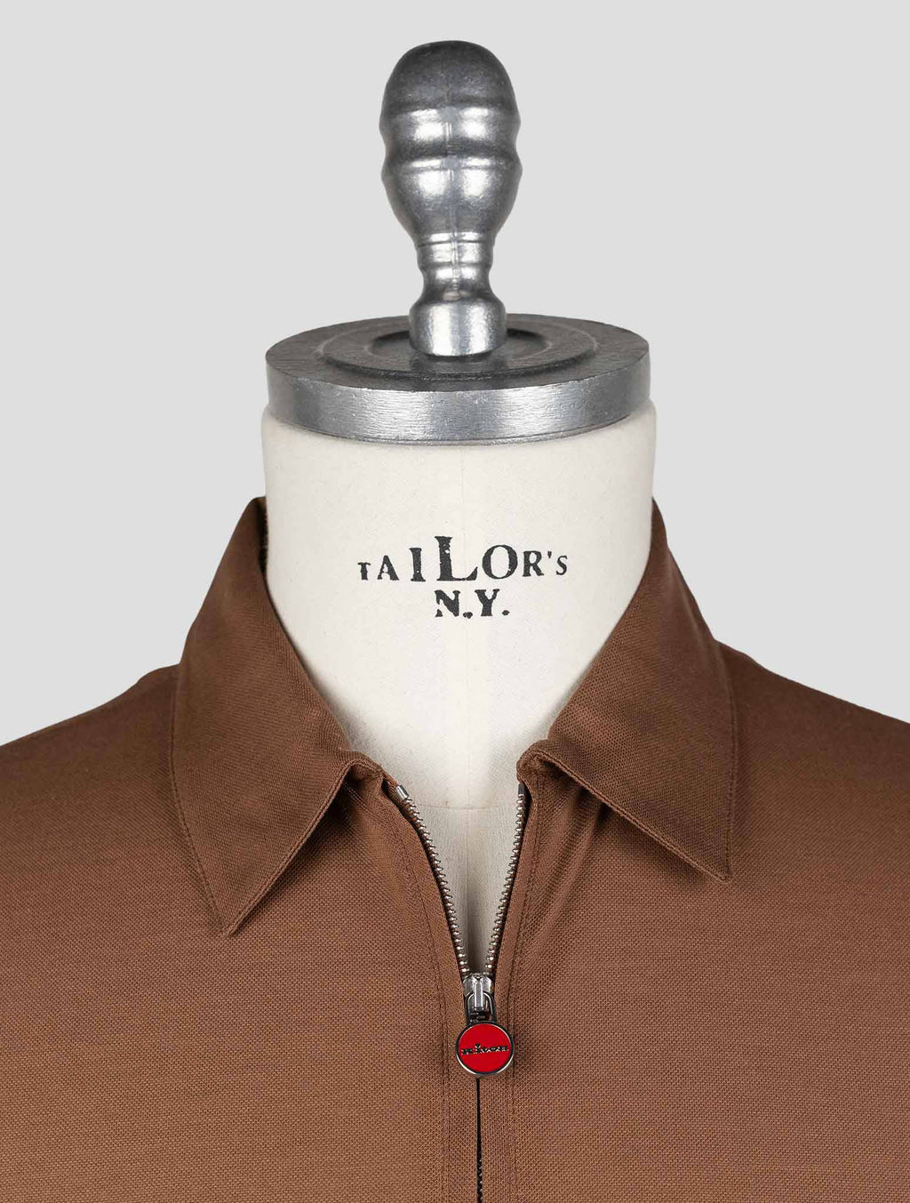 Kiton Brown Cotton Polo Kmz28 - view 6