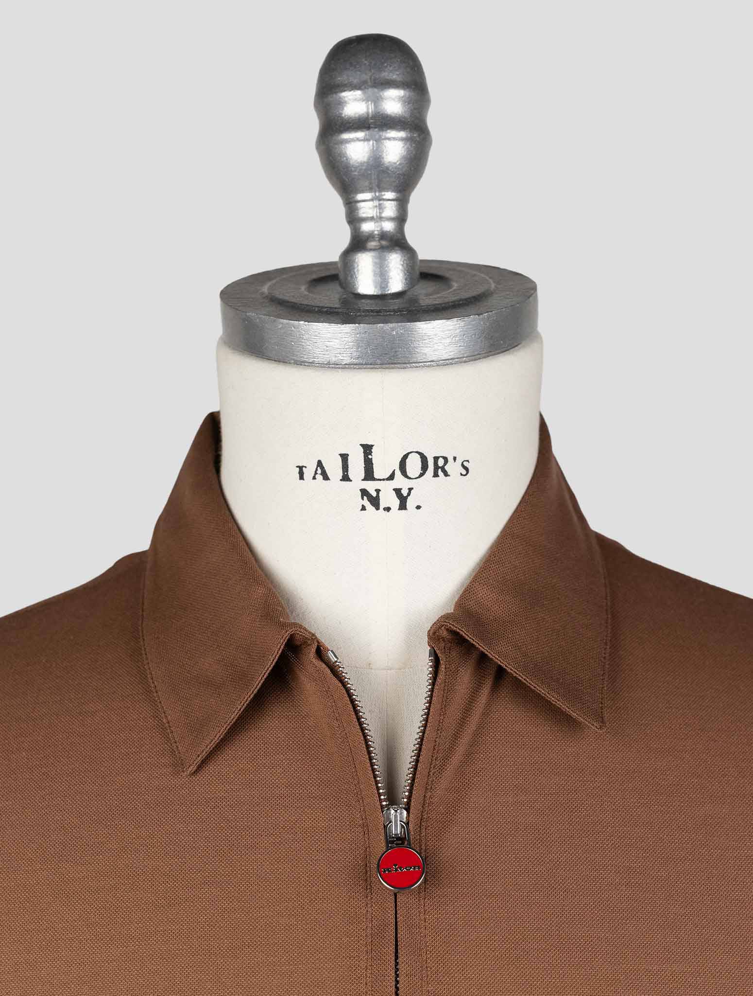 Kiton Brown Cotton Polo Kmz28 - view 6