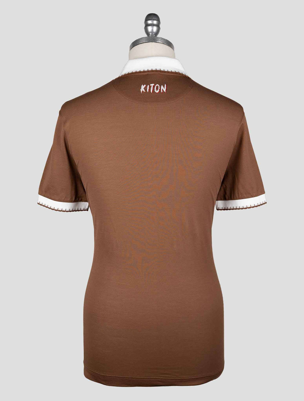 Kiton Brown Cotton Polo — view 3