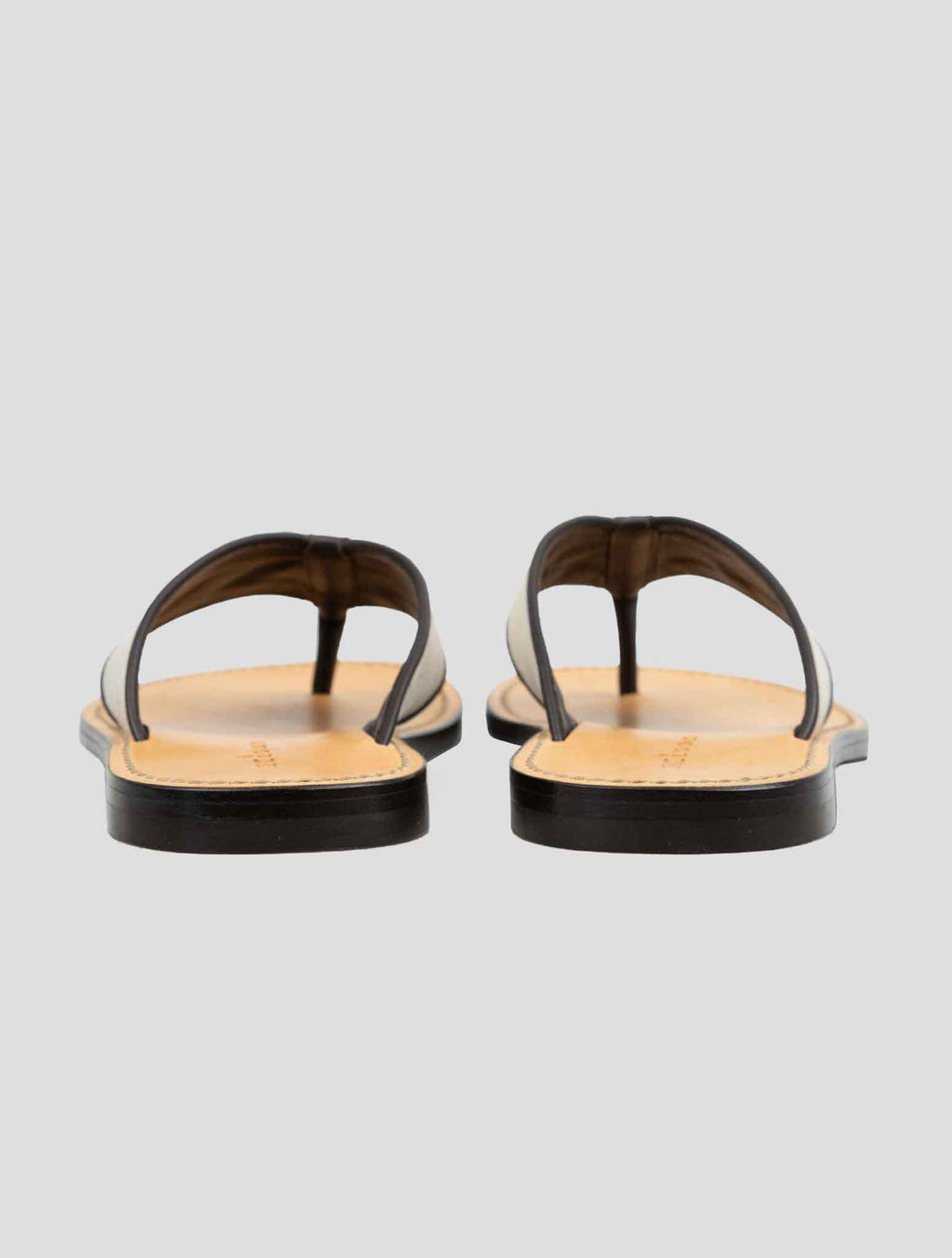 Kiton Beige Brown Cotton Leather Slippers