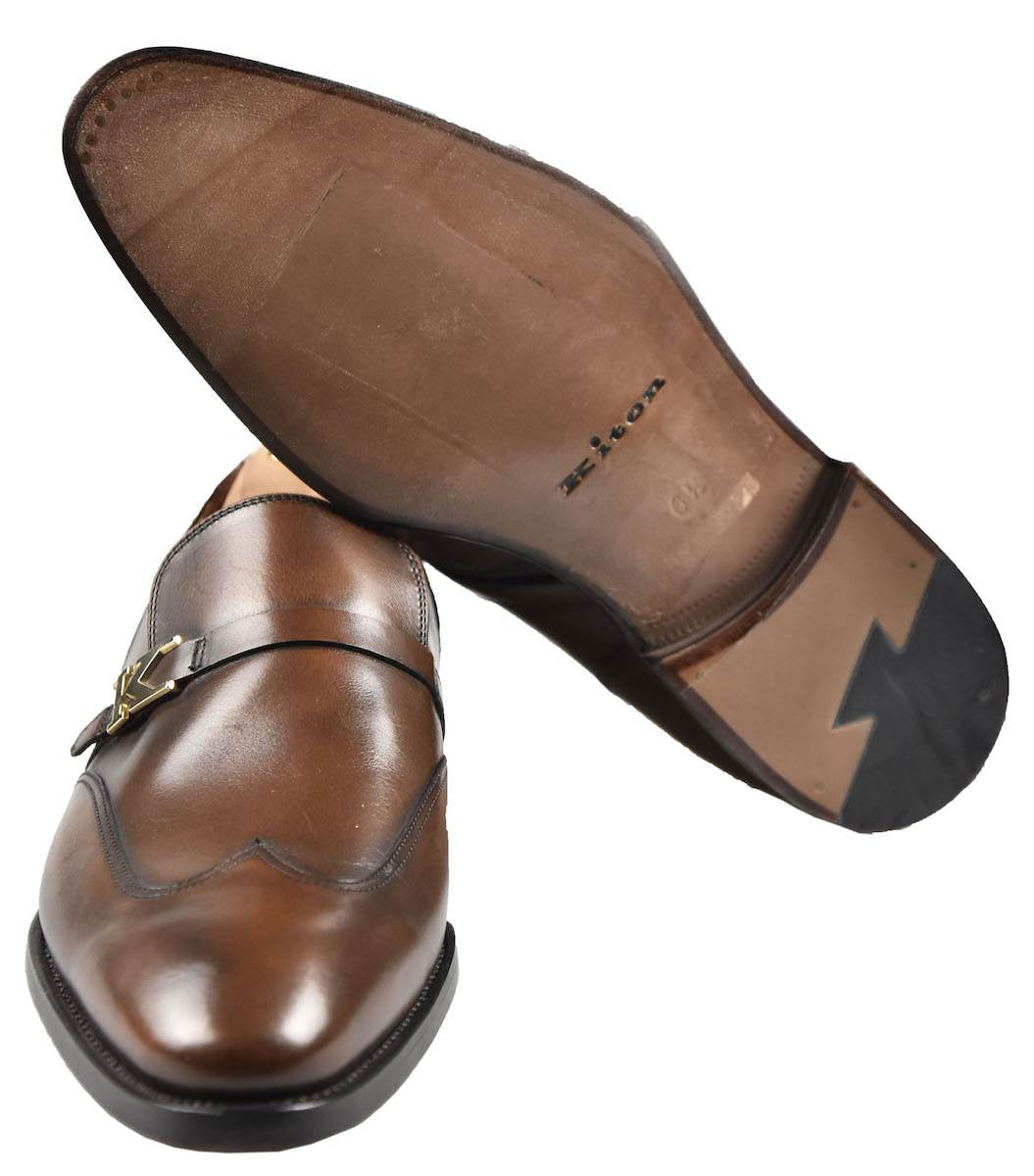 Kiton Brown Calfskin Derby Shoes 19O141 A