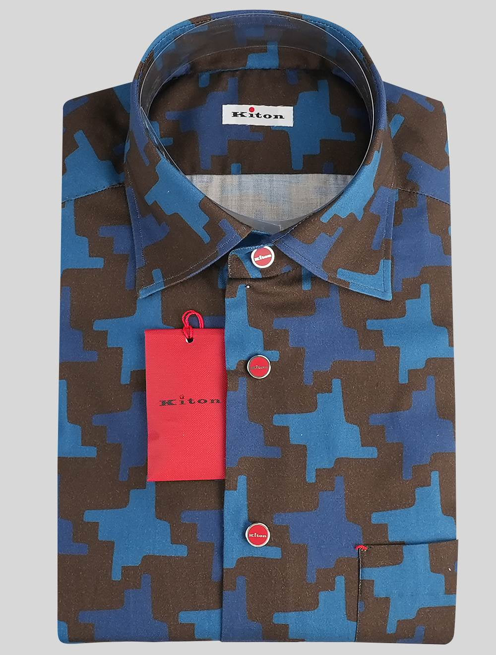 Kiton Multicolor Cotton Shirt (M)