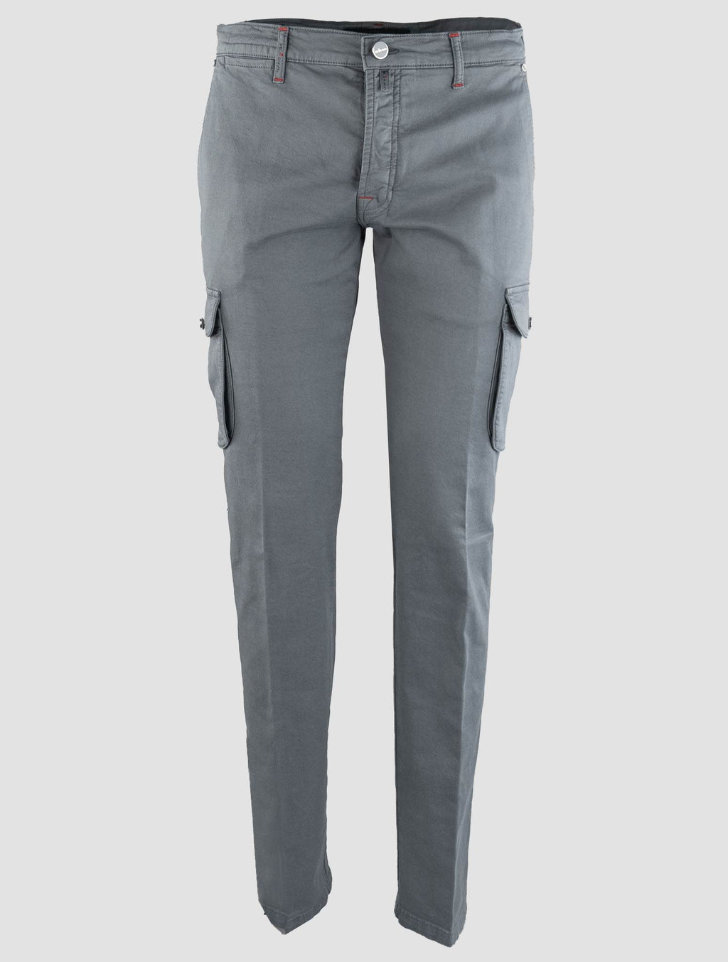 Kiton Light Gray Cotton Elasticated Cargo Pants