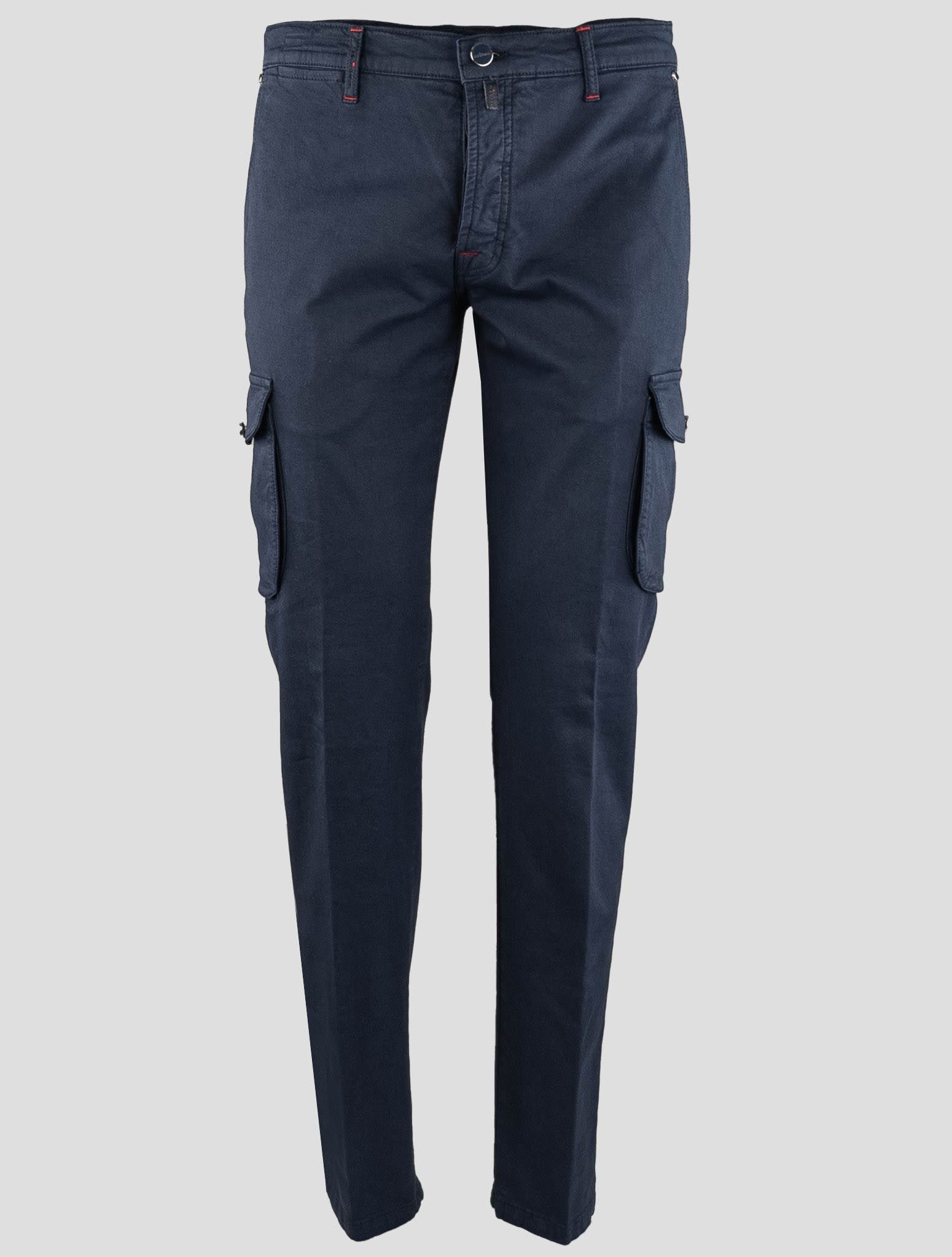 Kiton Blue Cotton Elasticated Cargo Pants (70011)