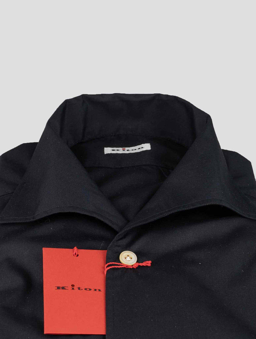 Kiton Black Cotton Shirt — view 2