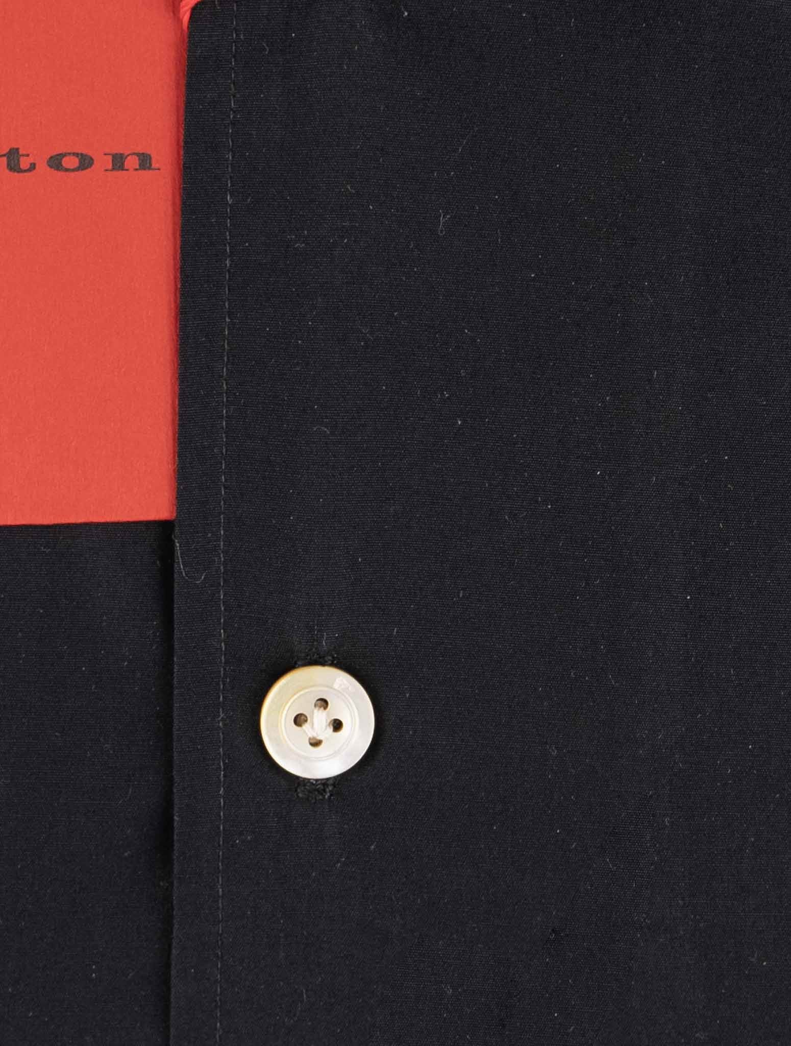 Kiton Black Cotton Shirt — view 3