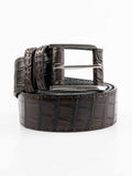 Kiton Brown Leather Crocodile Belt