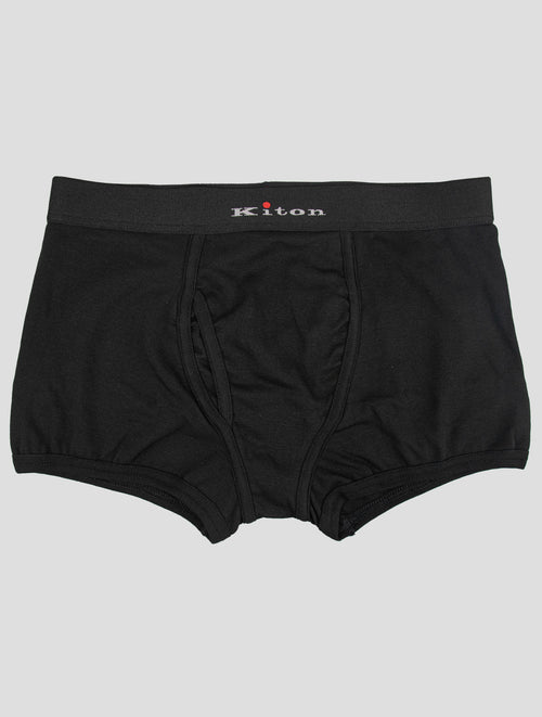 Kiton Black Cotton Elasticated Underwear