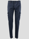 Kiton Blue Cotton Elasticated Cargo Pants (70012)