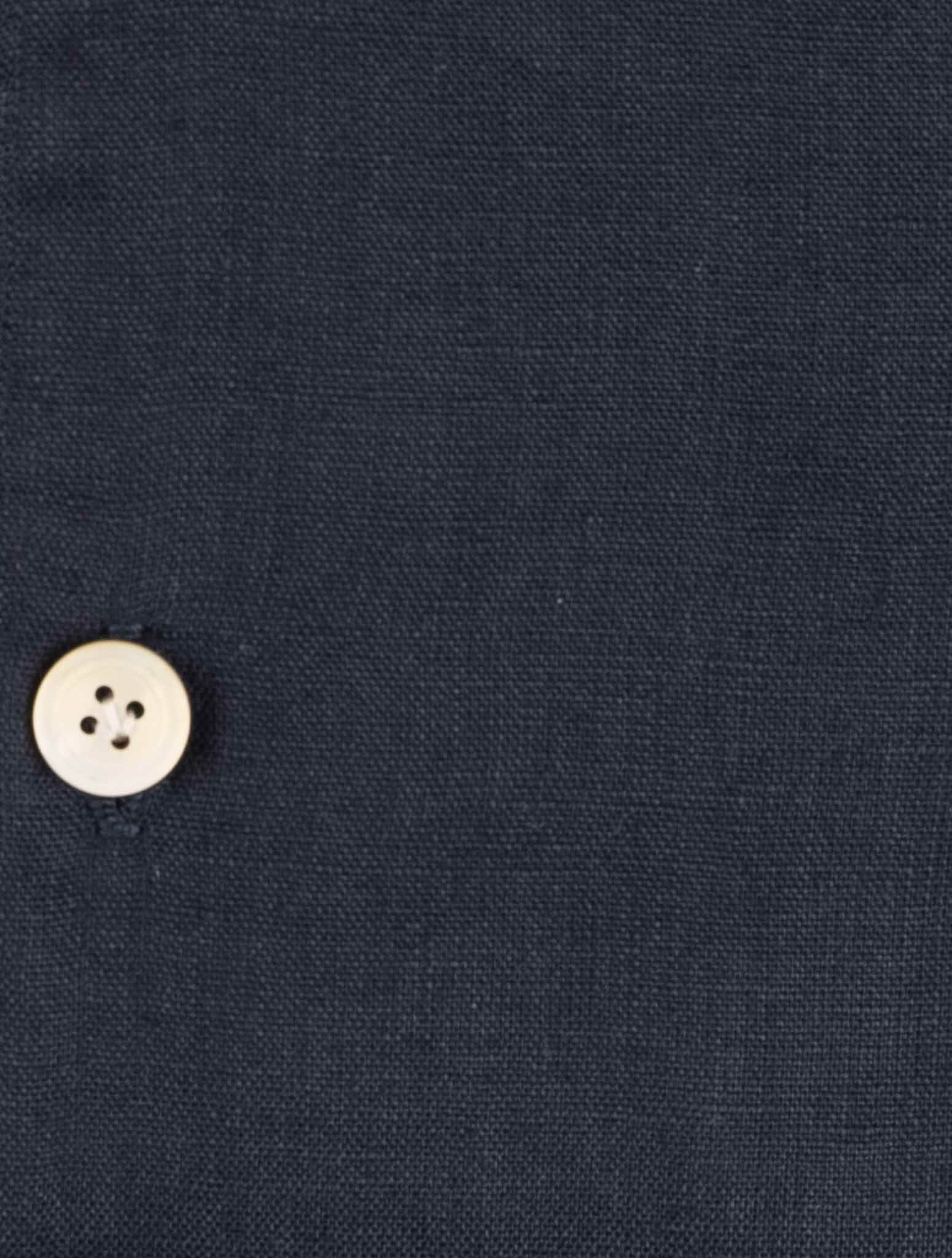 Kiton Blue Navy Linen Shirt — view 4