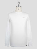 Kiton White Cotton Elasticated Underwear T-Shirt Long Sleeve