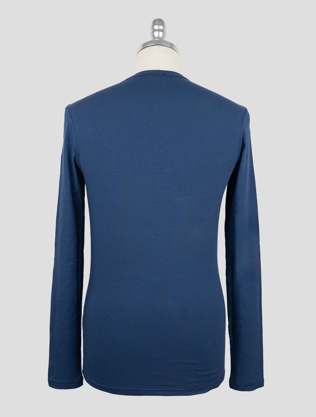 Kiton Blue Cotton Elasticated Underwear T-Shirt Long Sleeve — view 3
