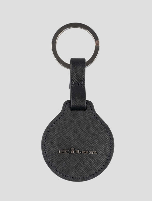 Kiton Black Leather Keychain (Model 26901000)