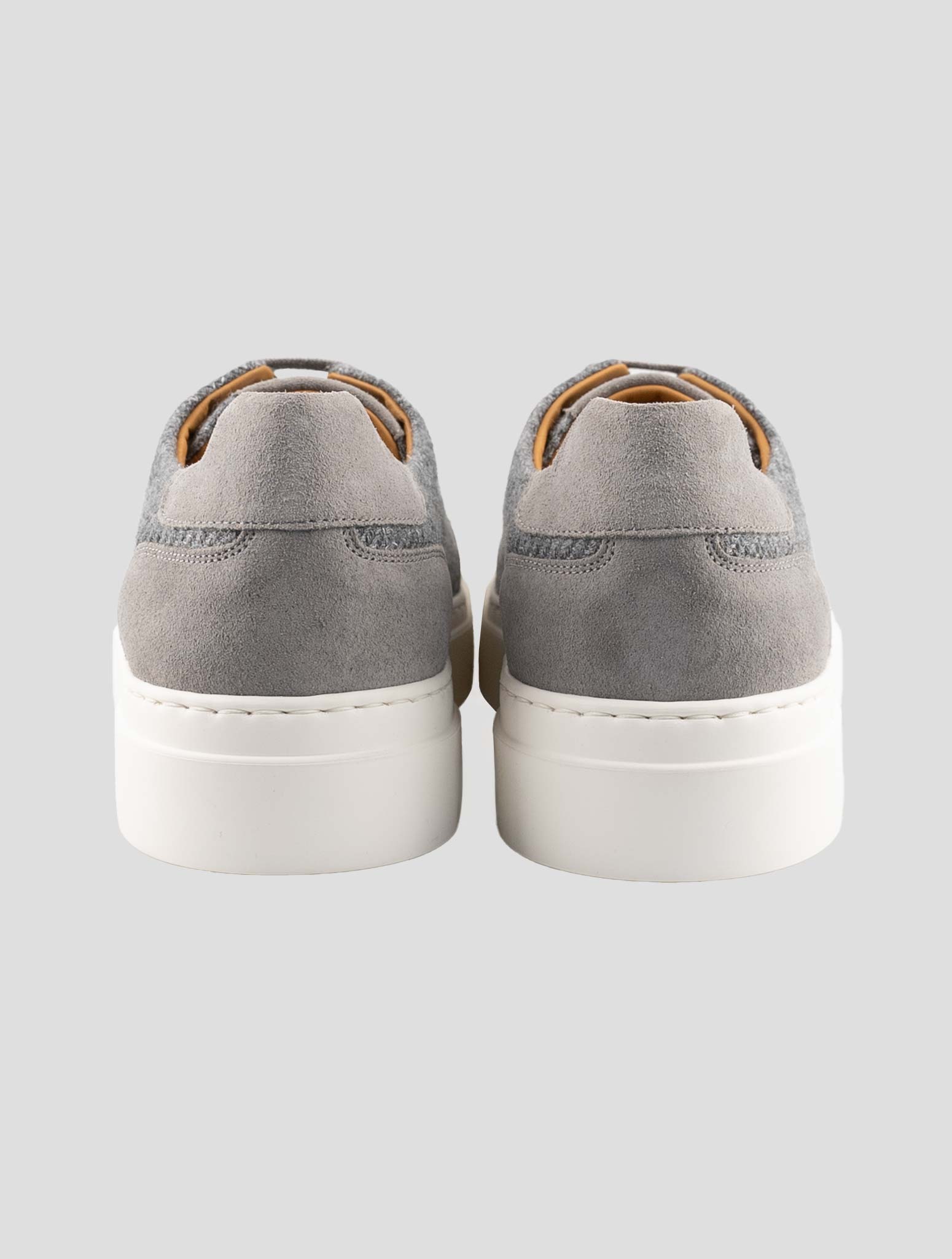 Kiton Gray Cashmere Virgin Wool Silk Linen Sneakers