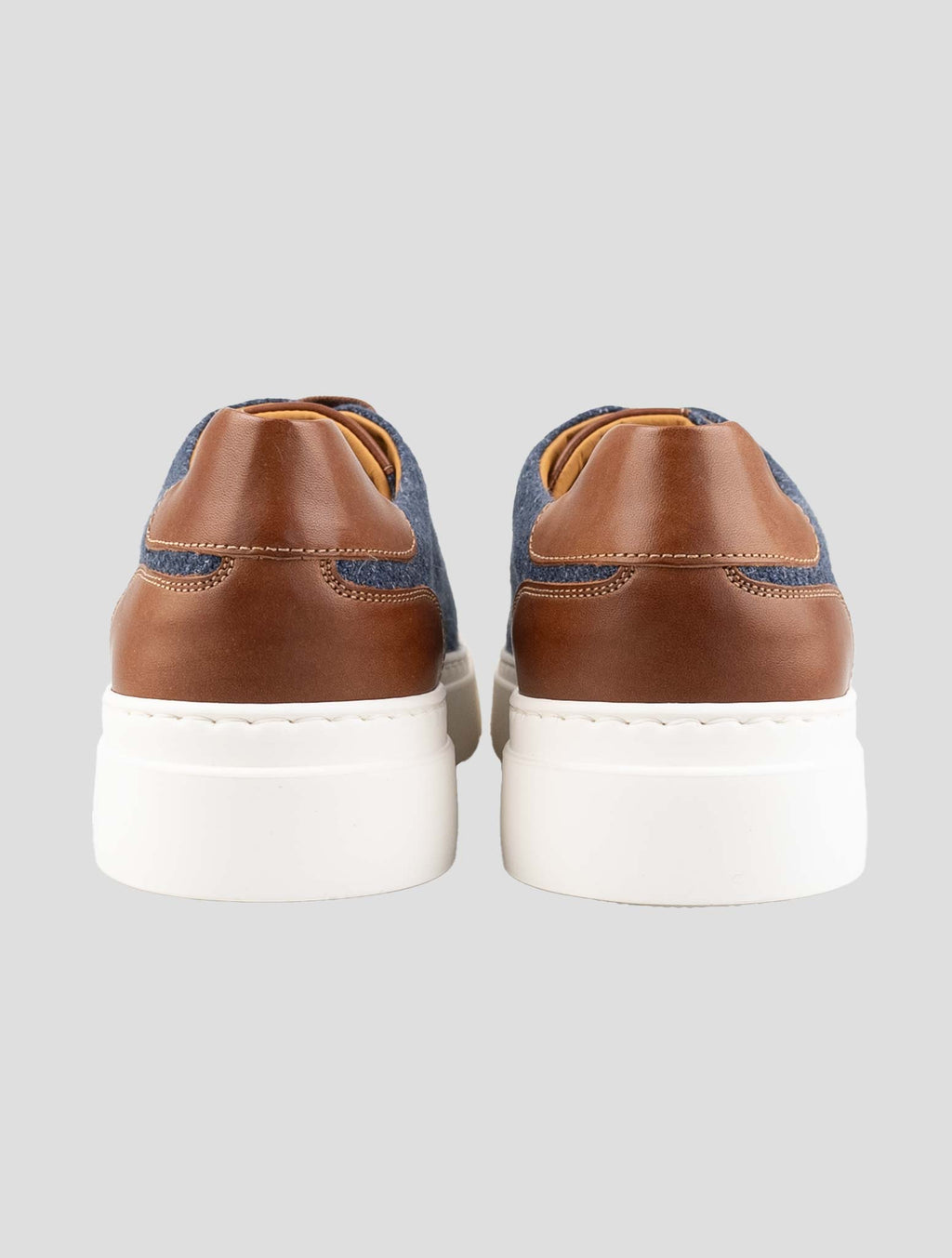 Kiton Blue Cashmere Virgin Wool Silk Linen Sneakers