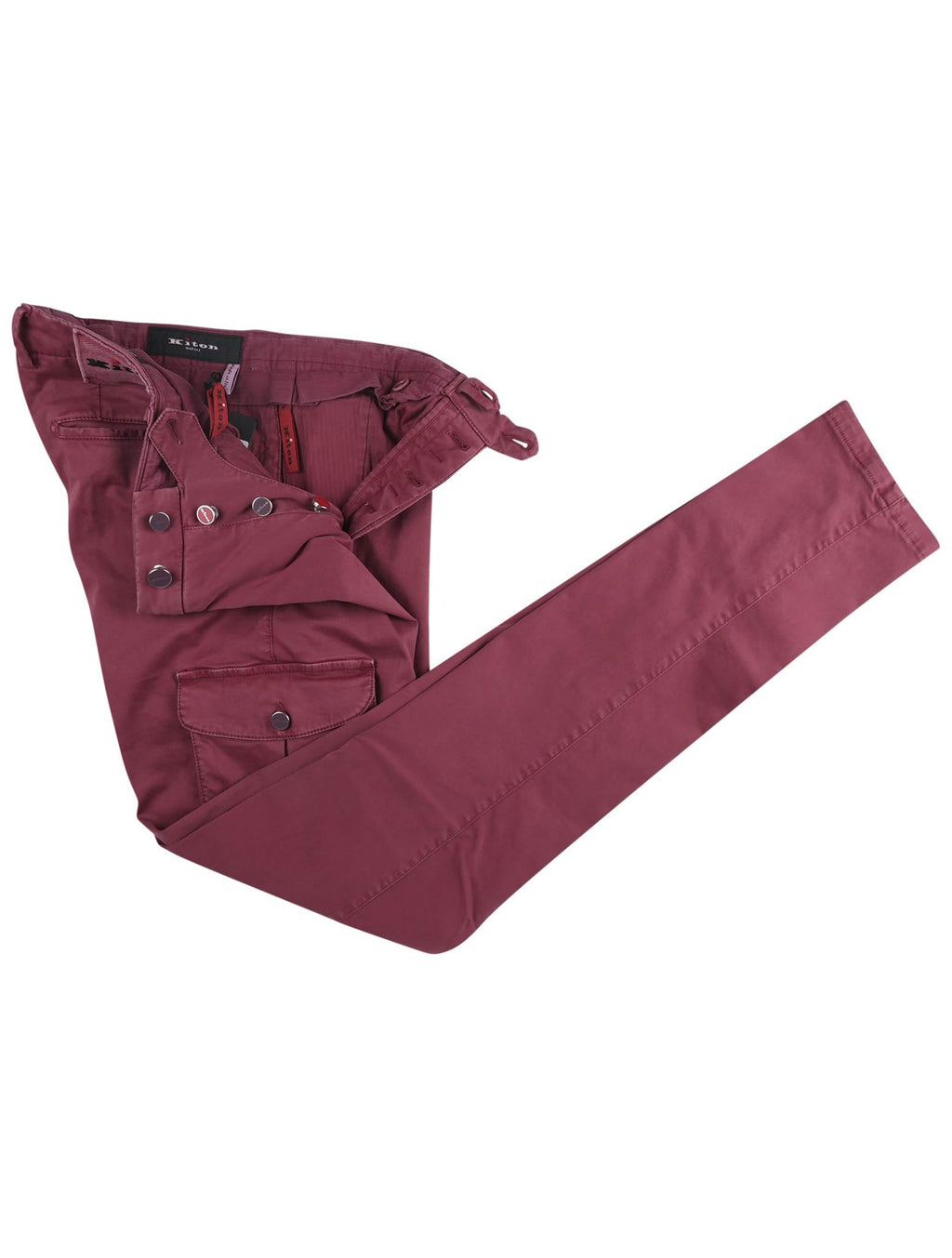 Kiton Red Cotton Pant - view 2