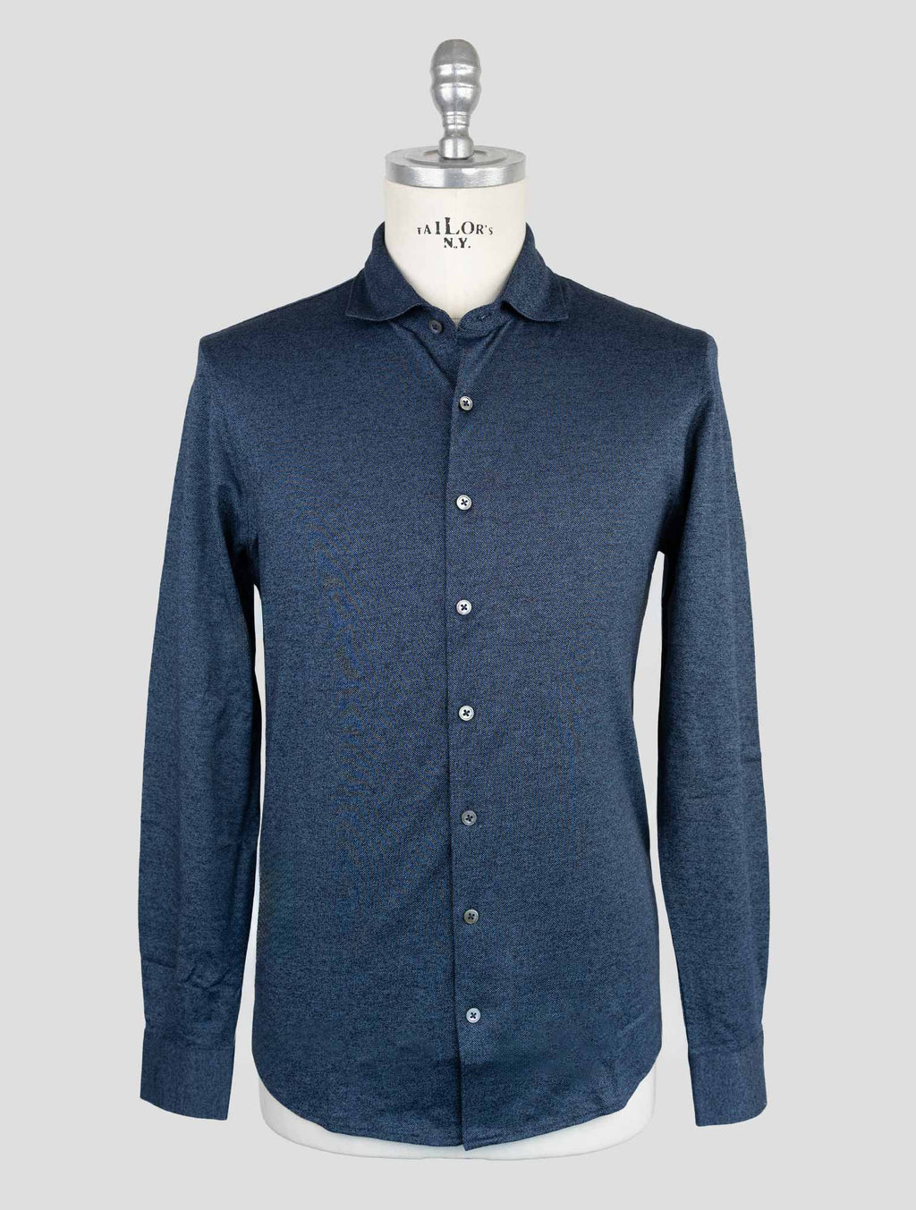 Kiton Blue Cotton Ea Sweater Style 3 - view 2