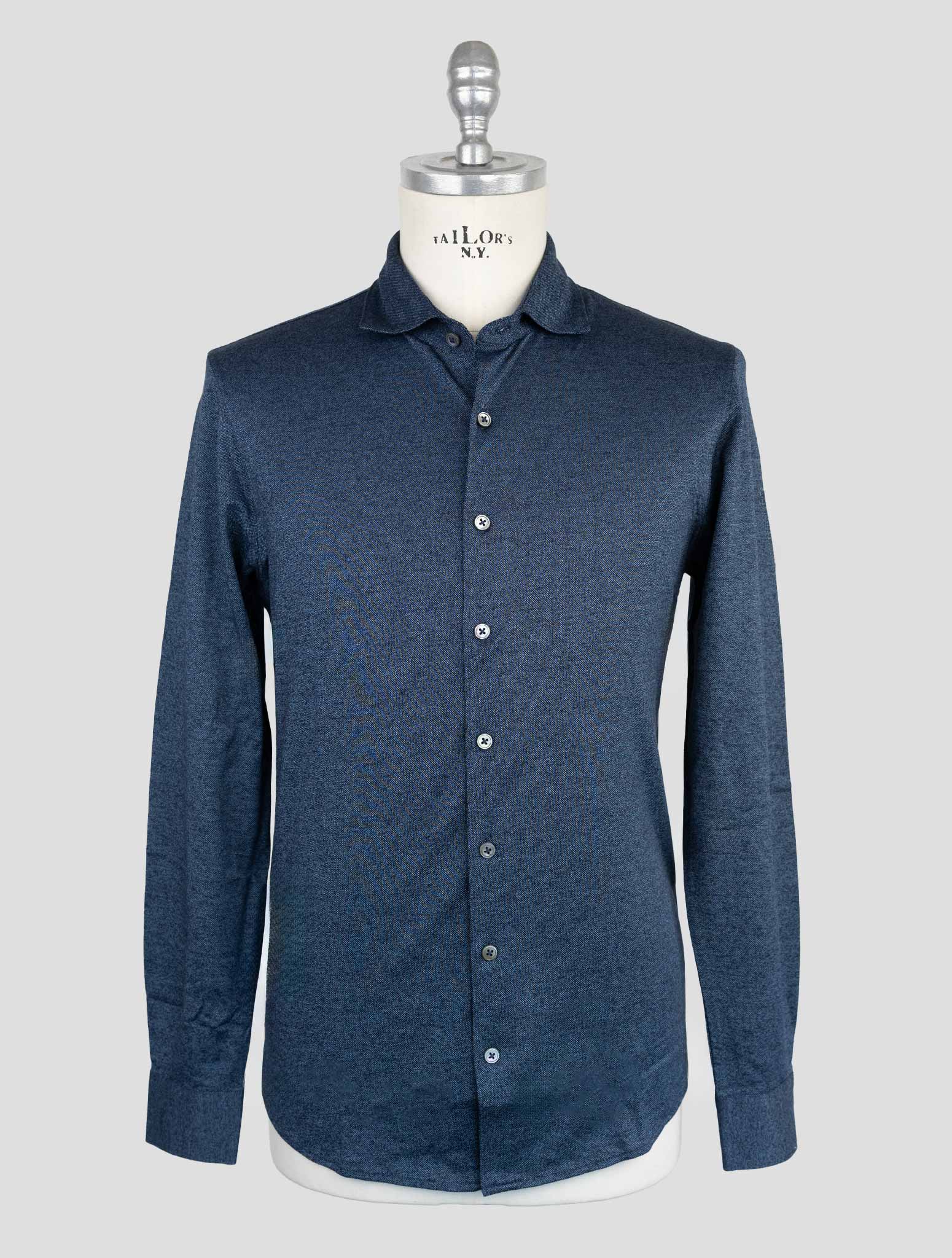 Kiton Blue Cotton Ea Sweater Style 3 - view 2