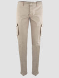 Kiton Beige Cotton Elasticated Cargo Pants