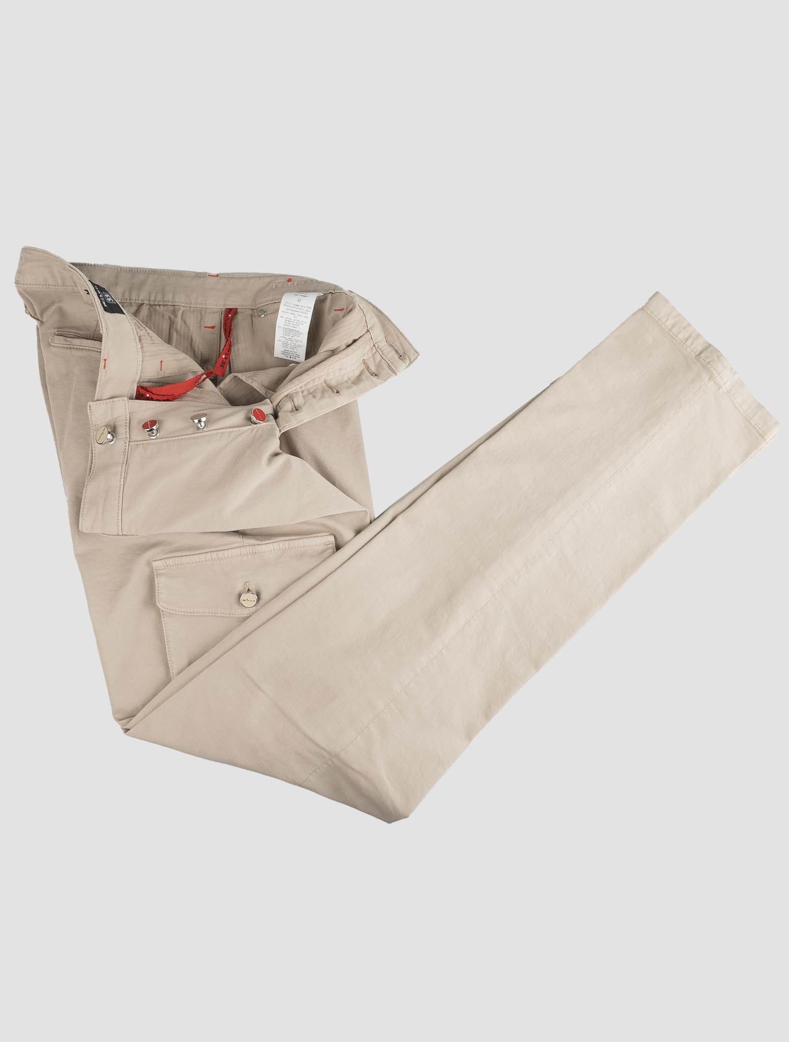 Kiton Beige Cotton Elasticated Cargo Pants — view 6