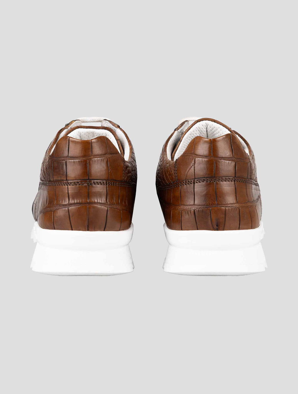 Kiton Brown Crocodile Sneakers USSA077 II