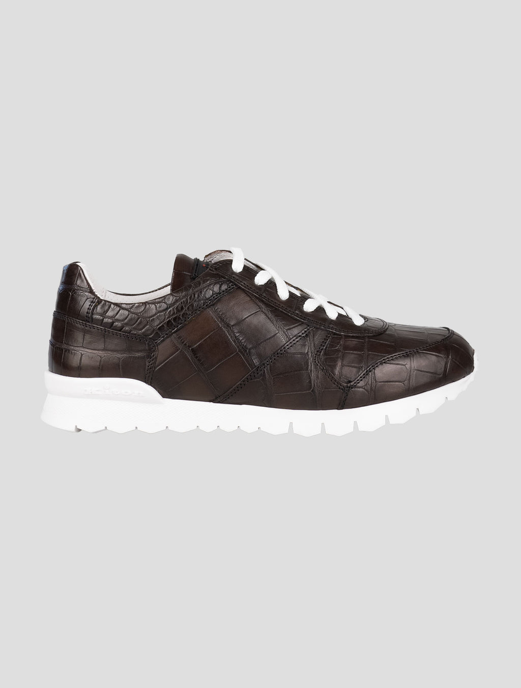 Kiton Brown Crocodile Sneakers USSA077 I