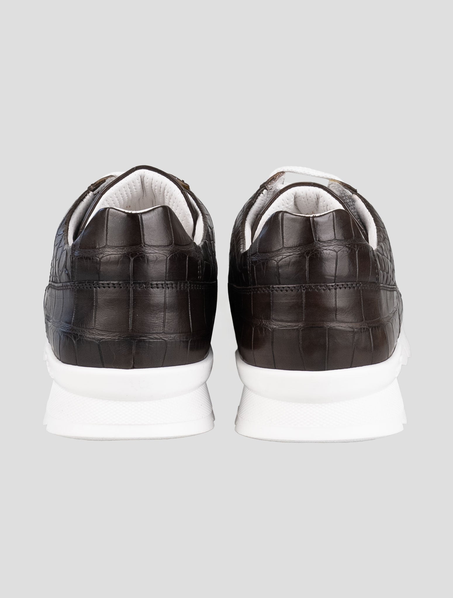 Kiton Brown Crocodile Sneakers USSA077 I