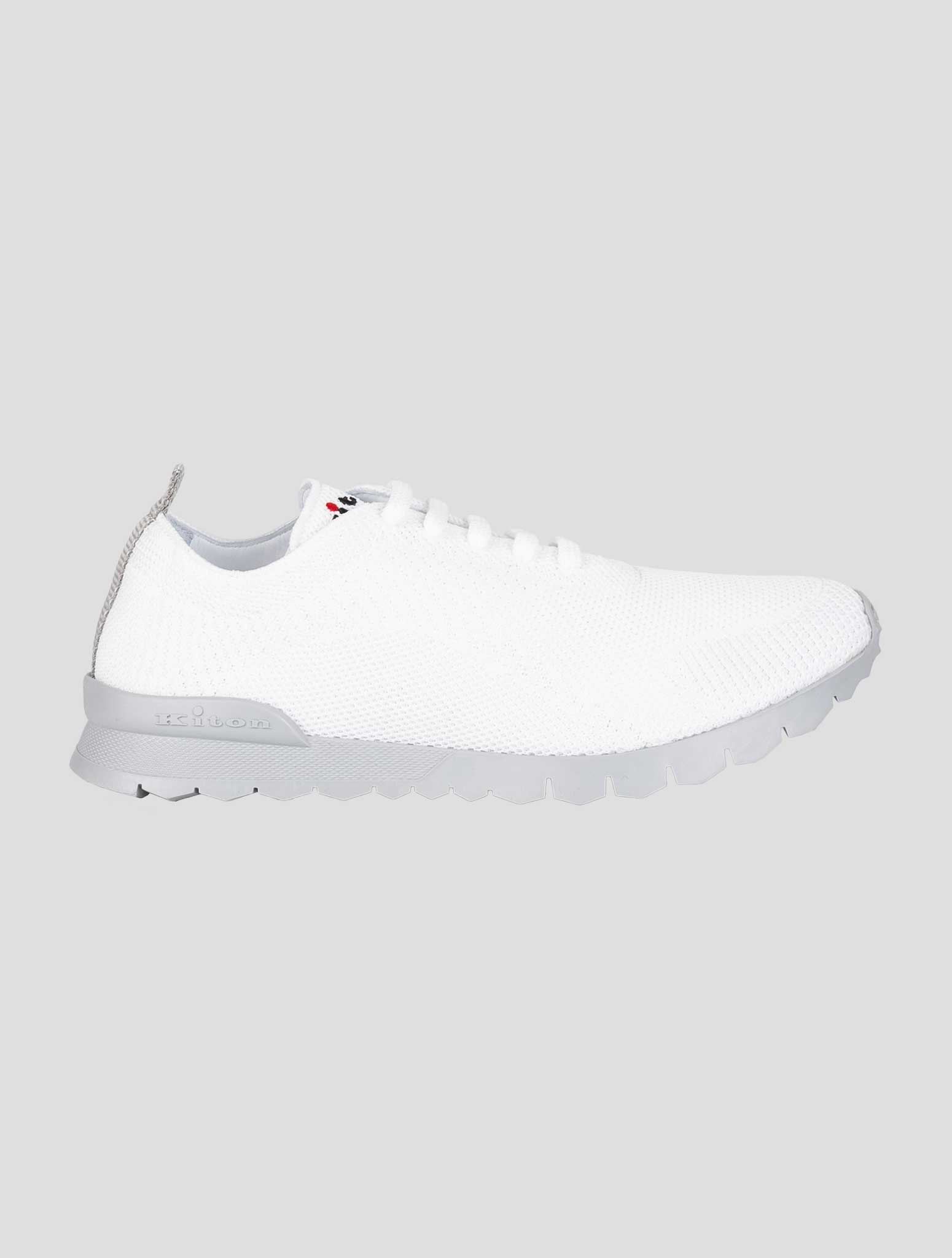 Kiton White Cotton Sneakers FITGN
