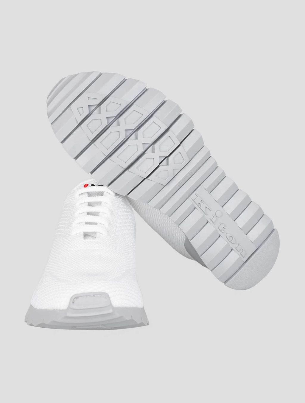 Kiton White Cotton Sneakers FITGN