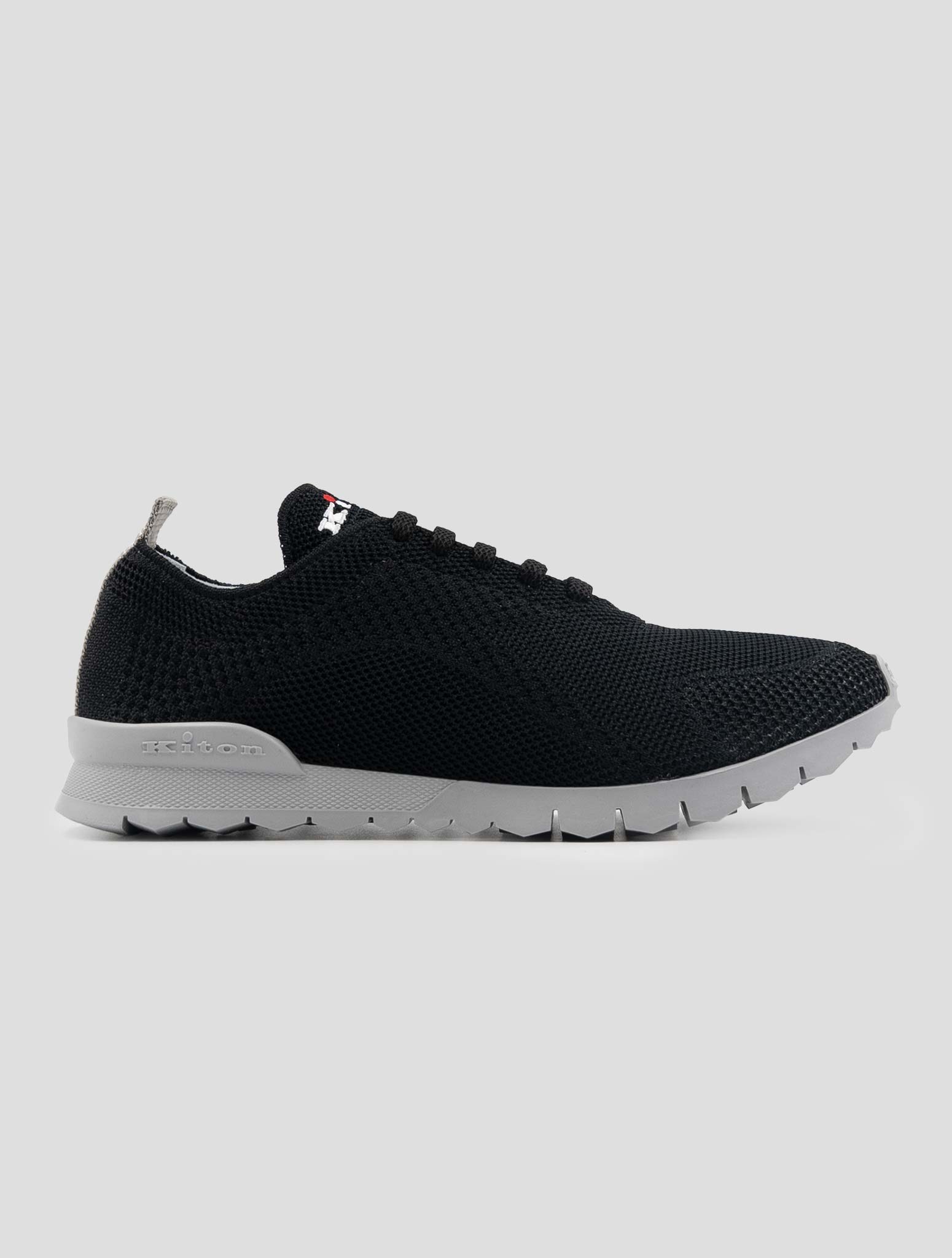 Kiton Black Cotton Sneakers FITGN