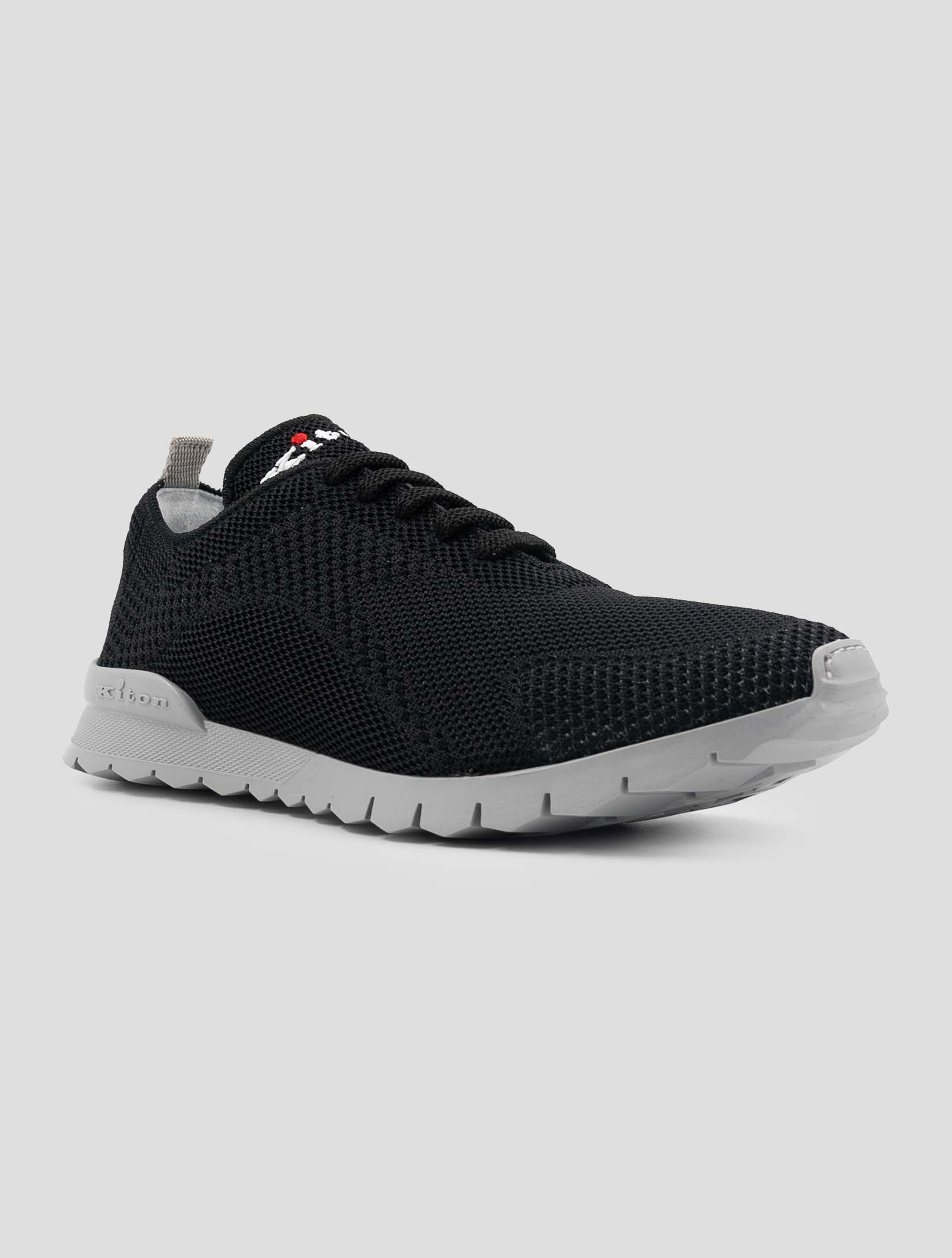 Kiton Black Cotton Sneakers FITGN