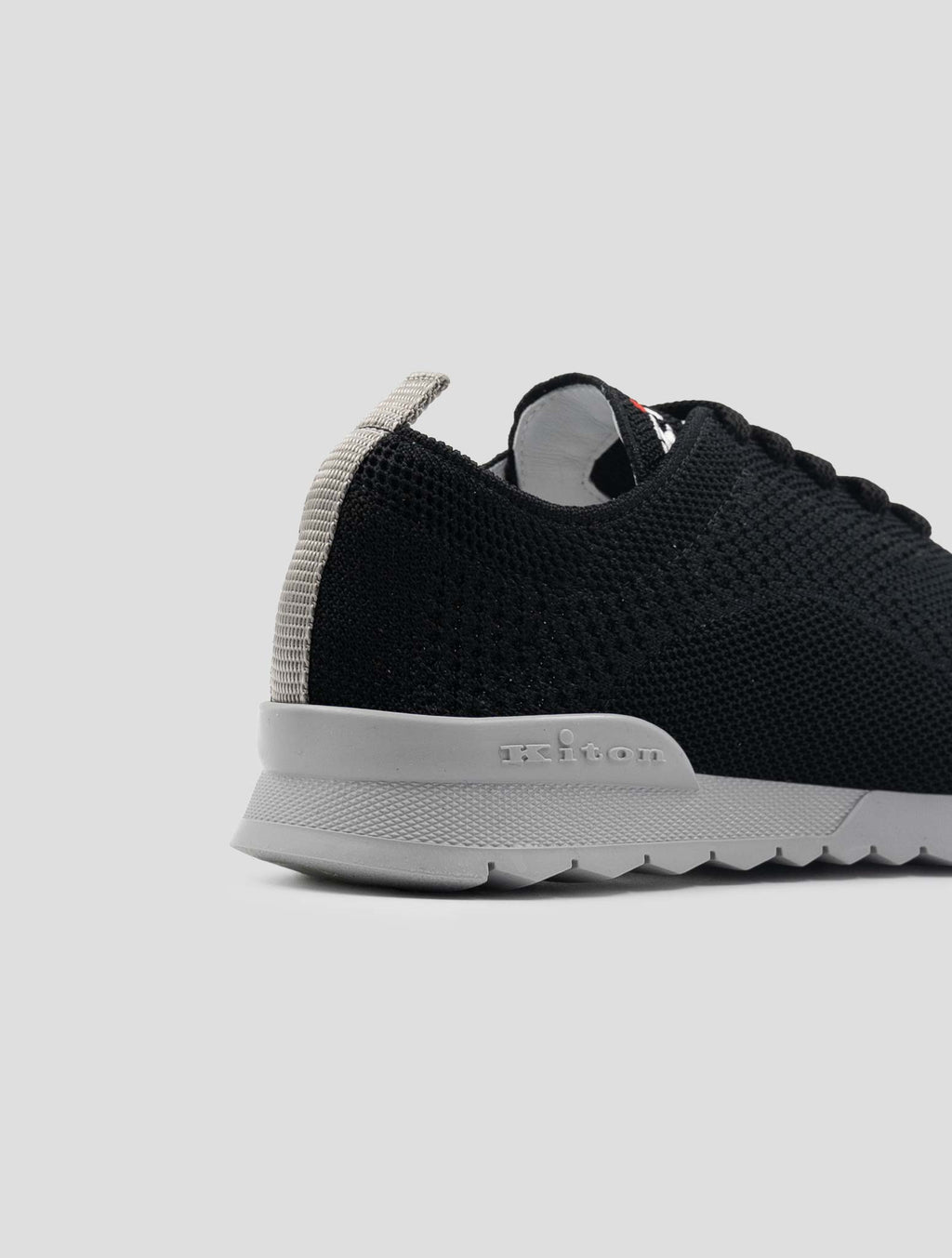Kiton Black Cotton Sneakers FITGN