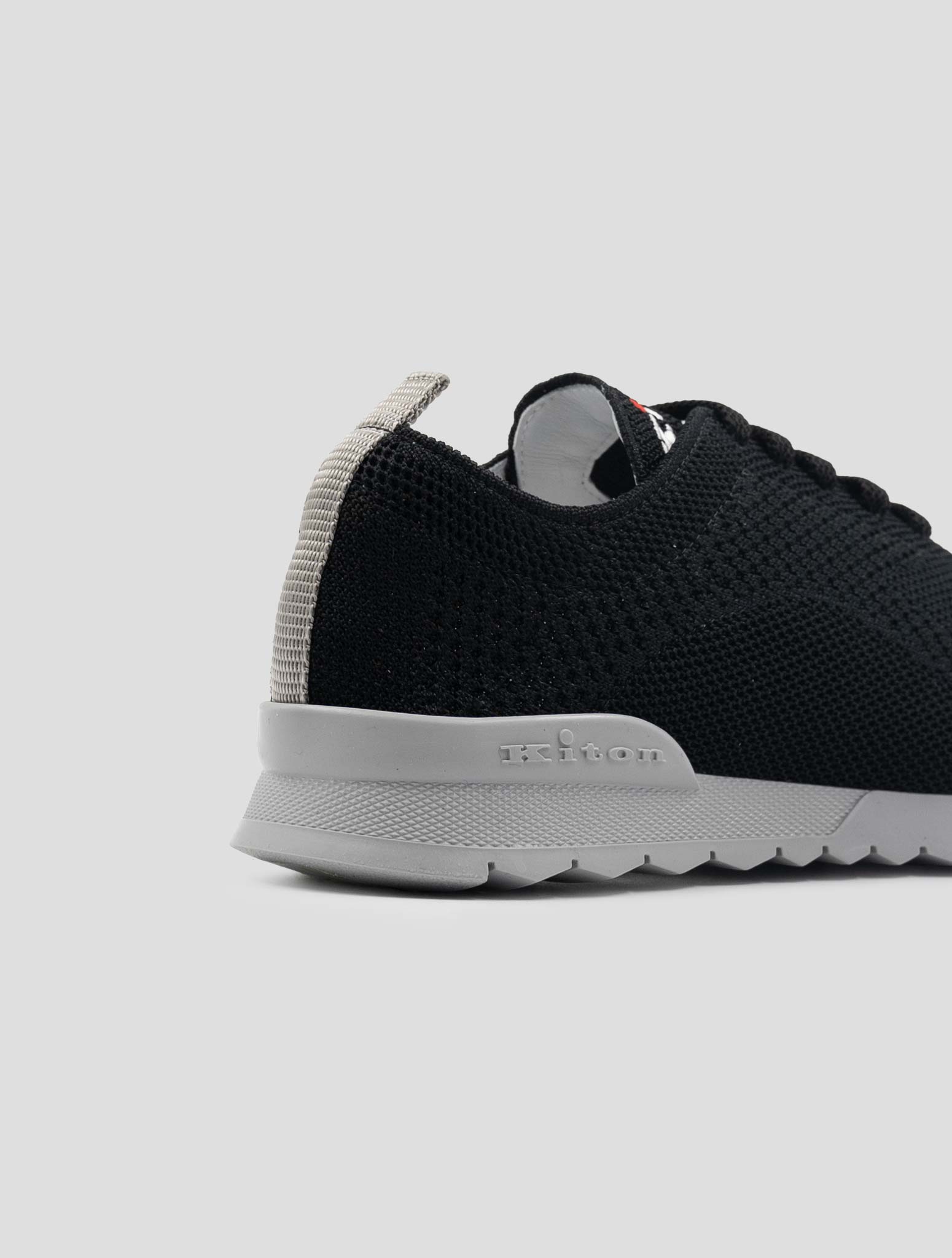 Kiton Black Cotton Sneakers FITGN