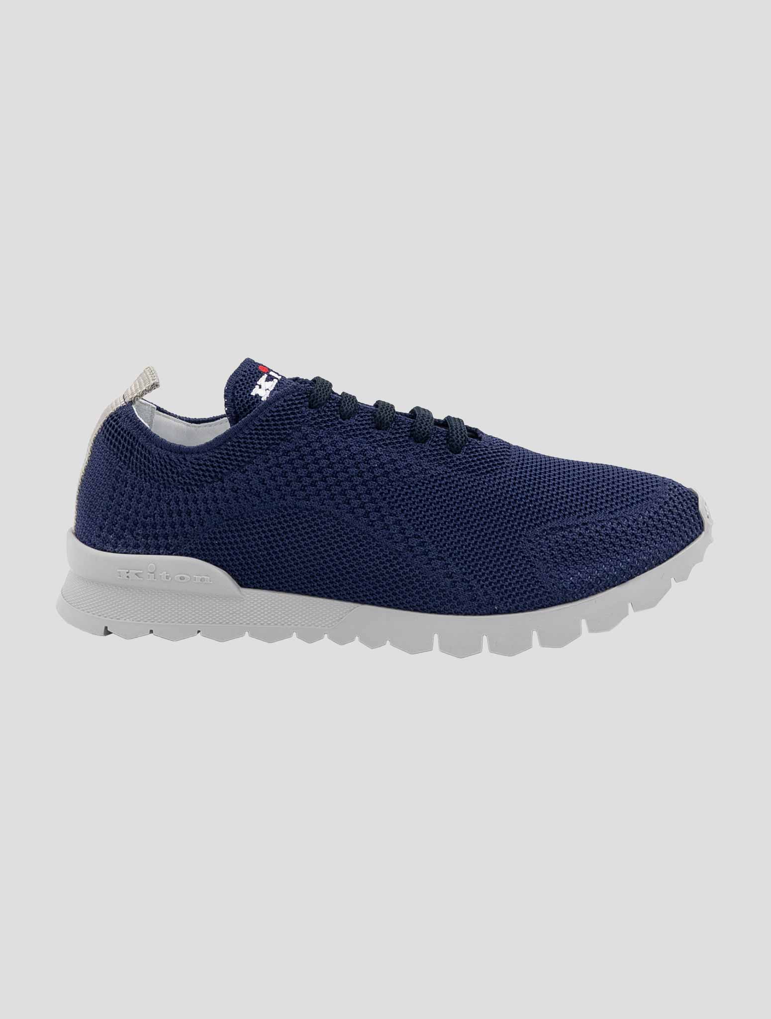 Kiton Blue Cotton Sneakers FITGN
