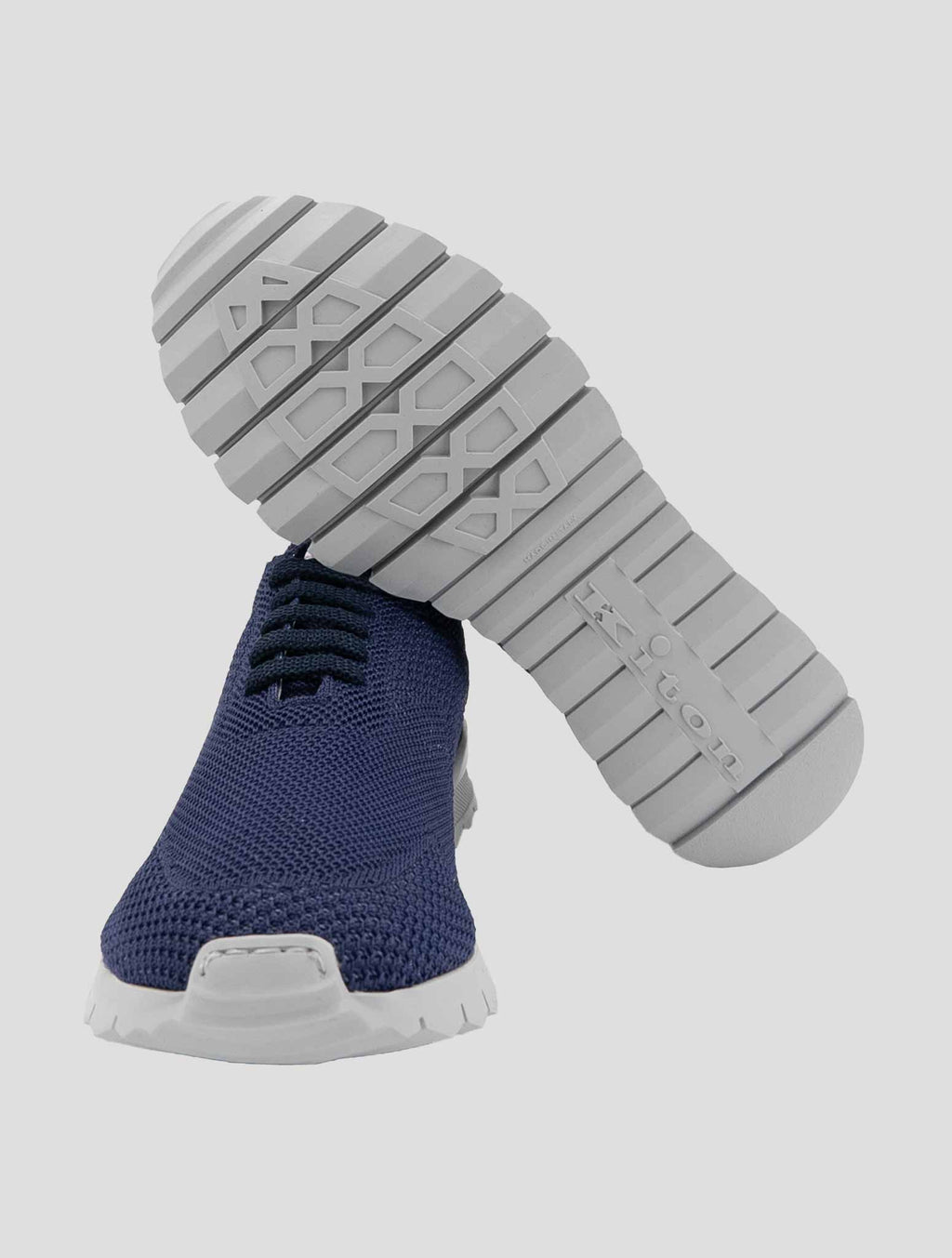 Kiton Blue Cotton Sneakers FITGN