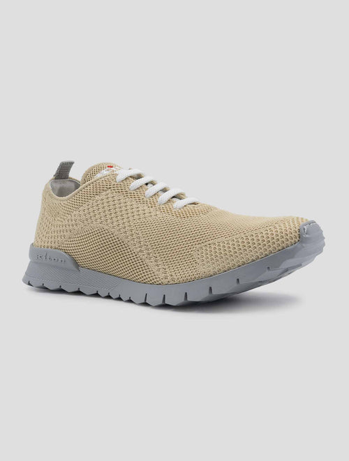 Kiton Beige Cotton Sneakers