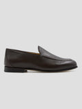 Kiton Brown Leather Loafers USSA404