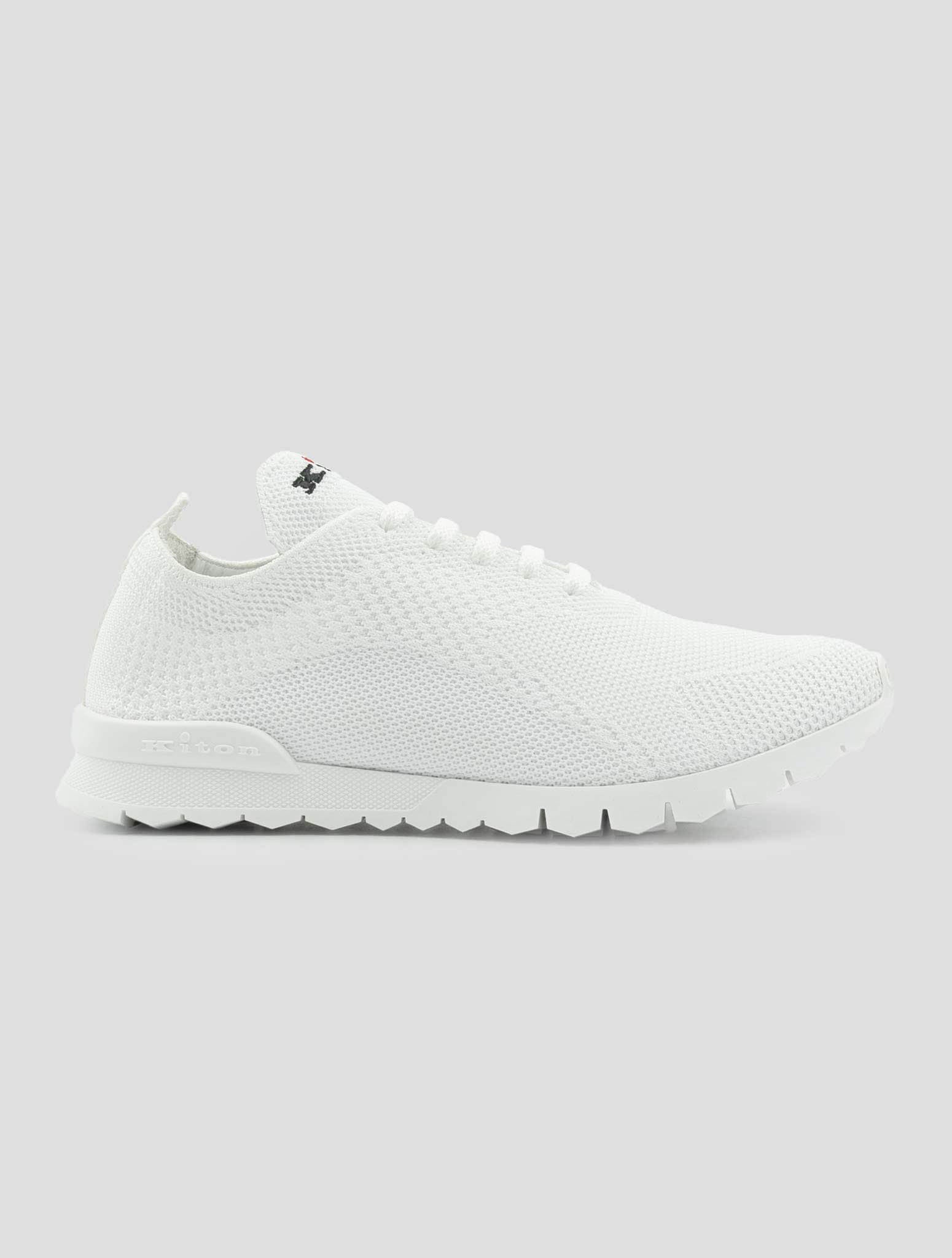Kiton White Cotton Sneakers FITSN DC