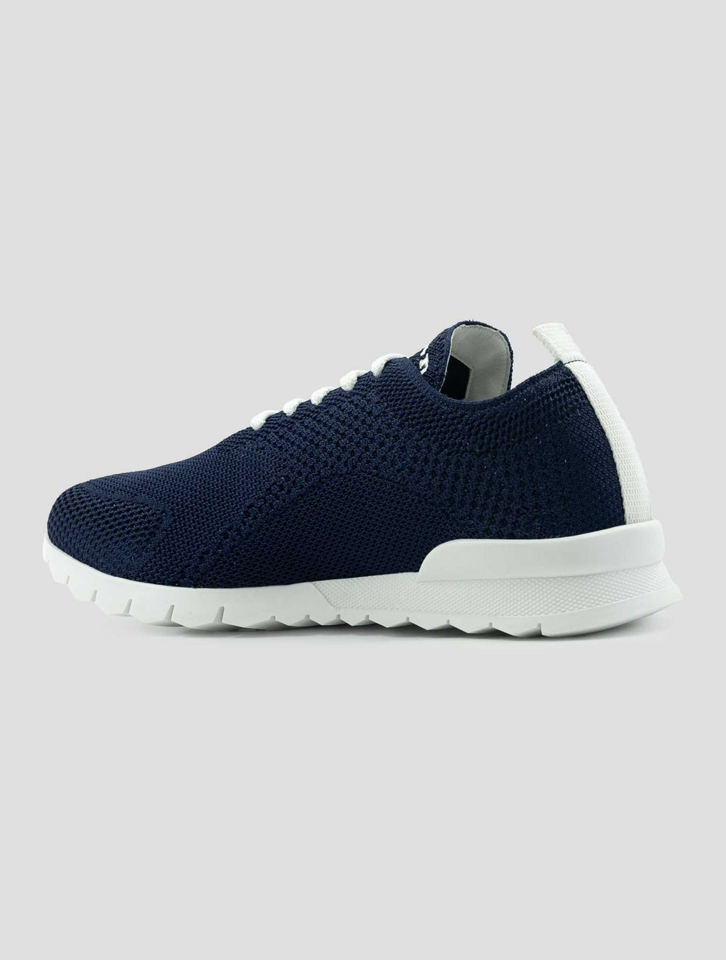 Kiton Blue Navy Cotton-Elastane Sneakers