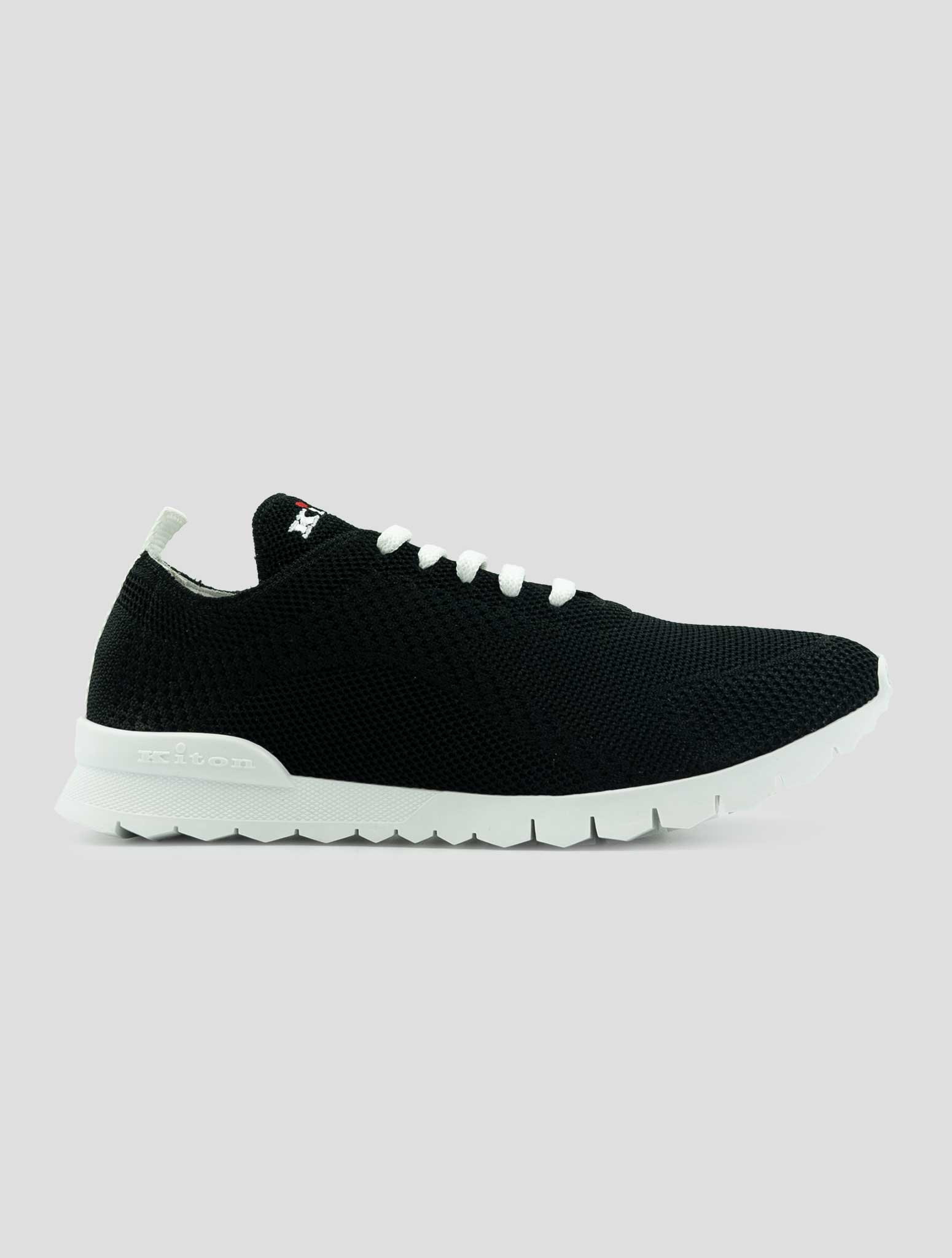 Kiton Black Cotton Sneakers FITSN