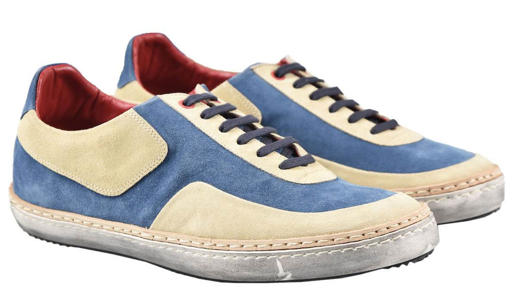 Kiton Multicolor Leather Suede Sneakers 19O112