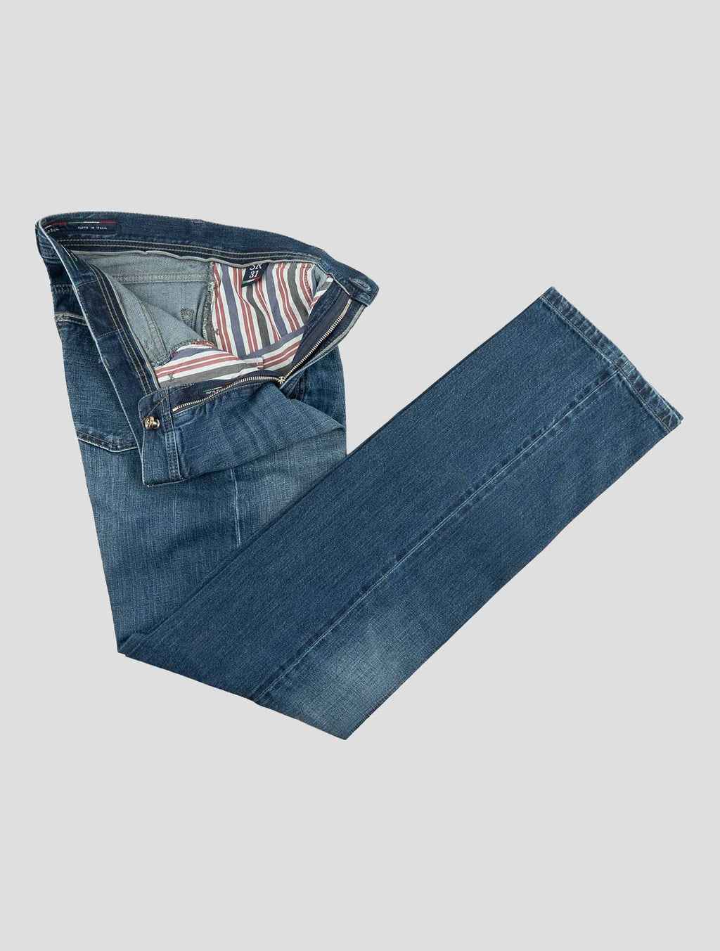 Stefano Ricci Blue Cotton Pants (TSTKSW0) - View 2