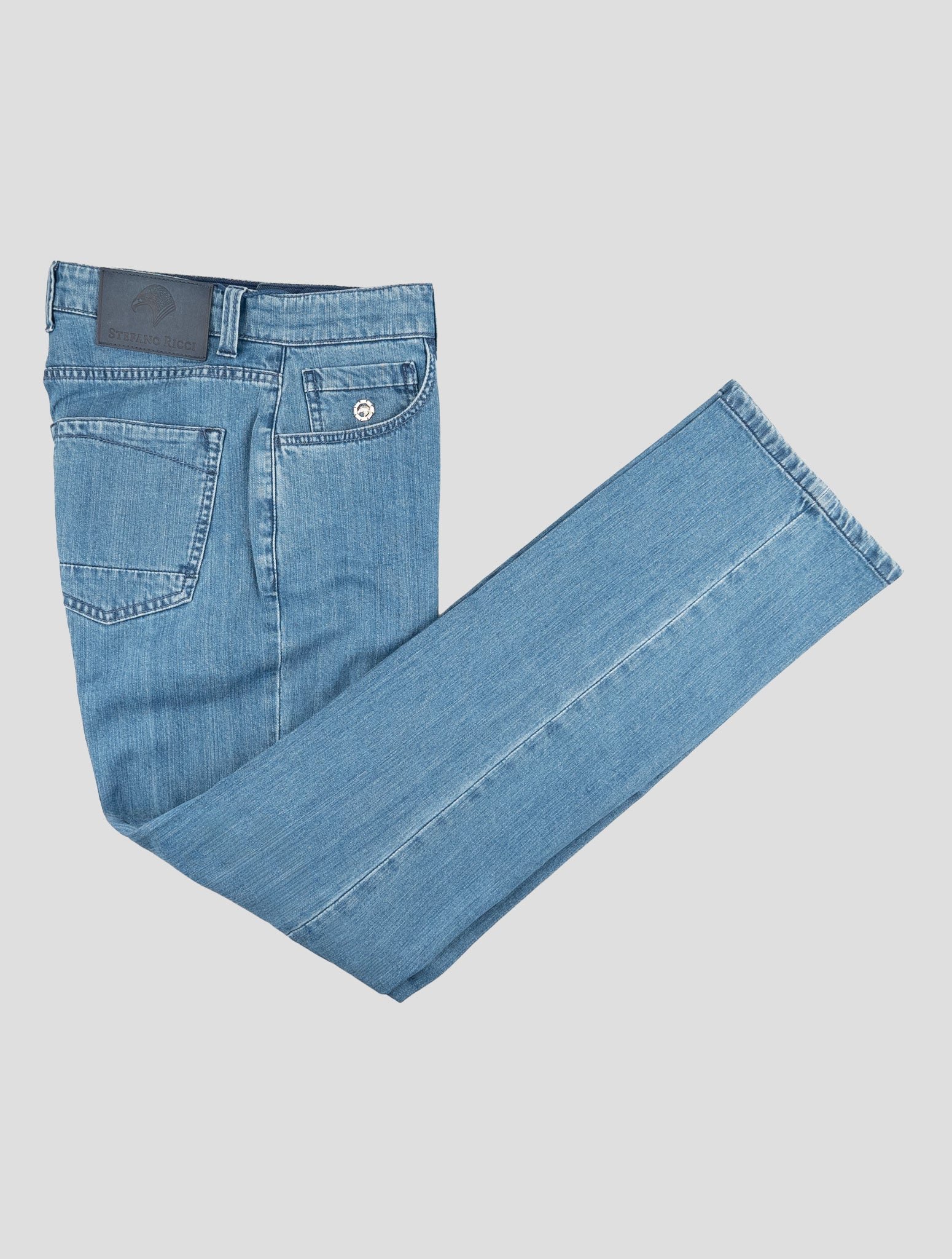 Stefano Ricci Blue Cashmere-Blend Pants (MFT63S2030) - View 1