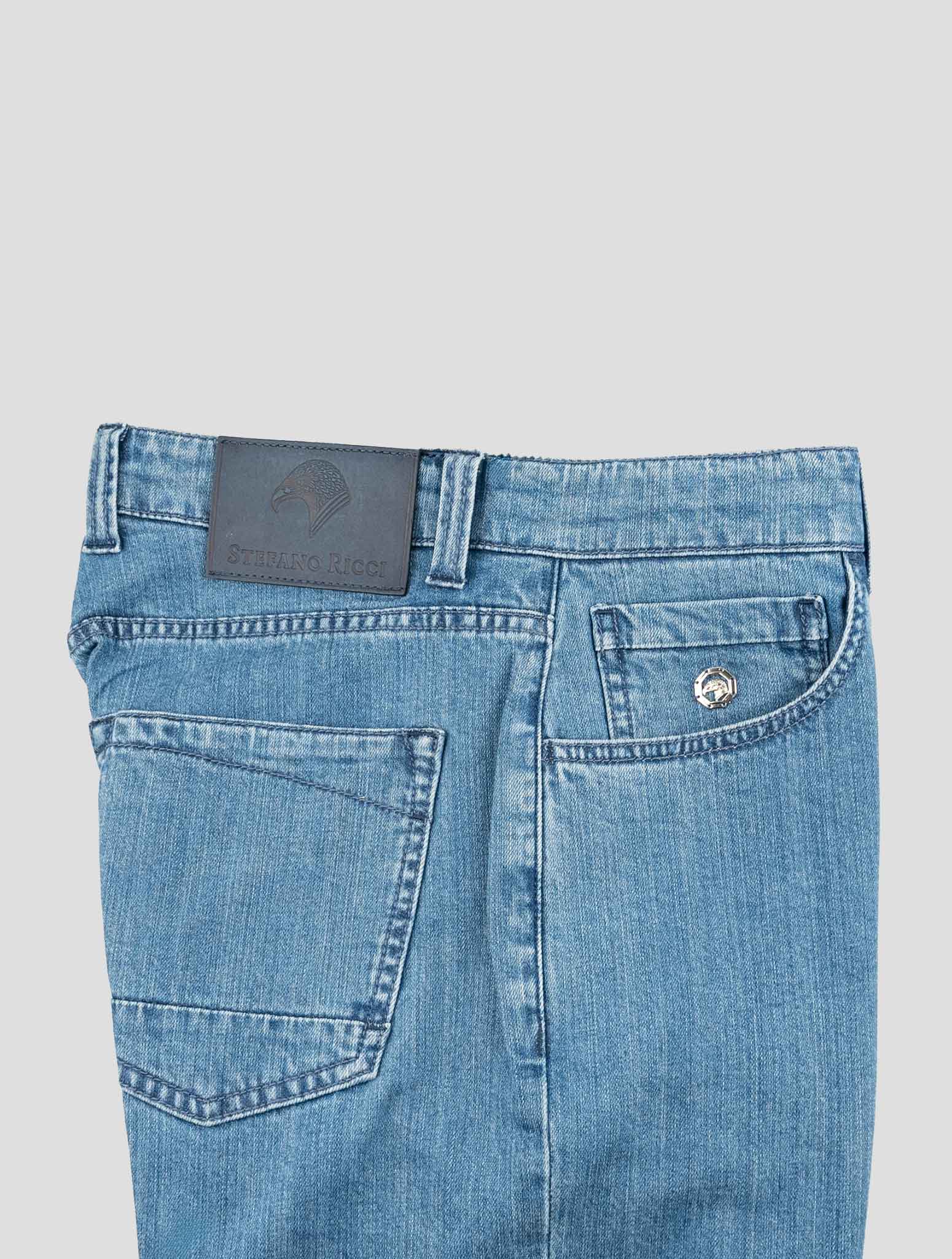 Stefano Ricci Blue Cashmere-Blend Pants (MFT63S2030) - View 3