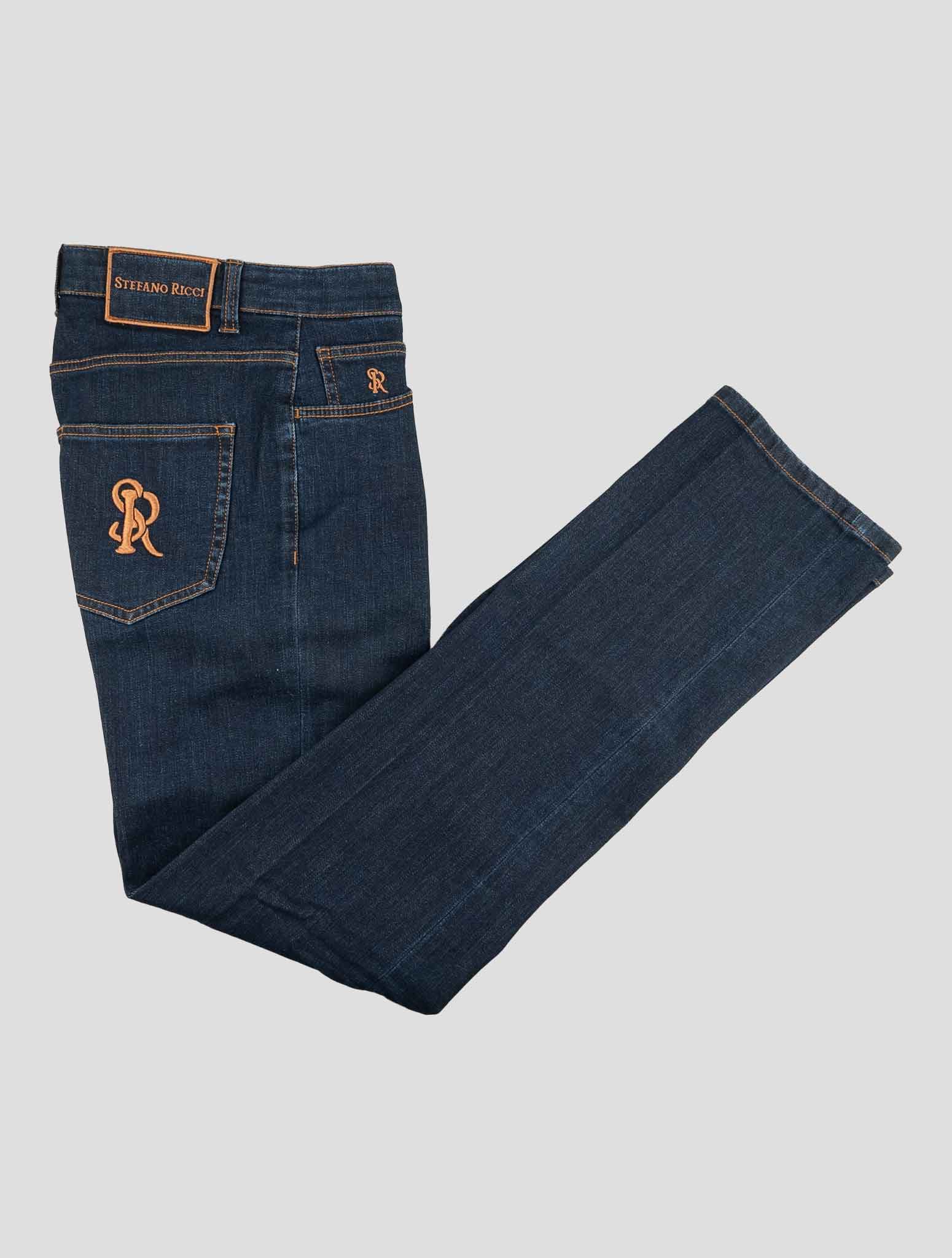 Stefano Ricci Blue Cotton Pants (MFTXDS1010) - View 1