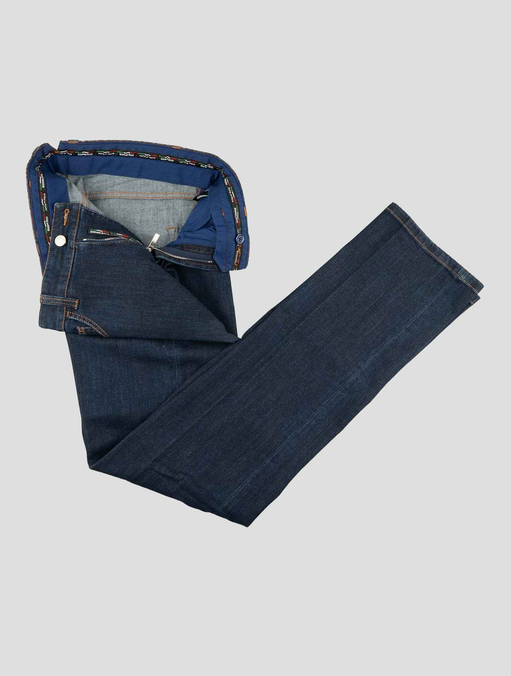 Stefano Ricci Blue Cotton Pants (MFTXDS1010) - View 2